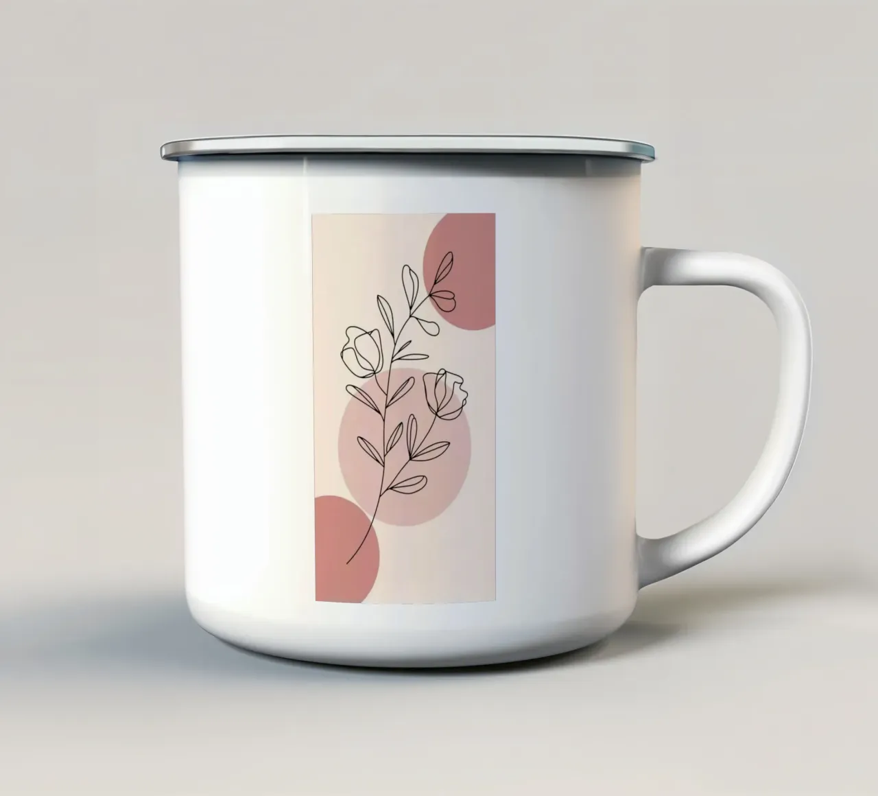 circle shape line of flower tazza in smalto da miracle