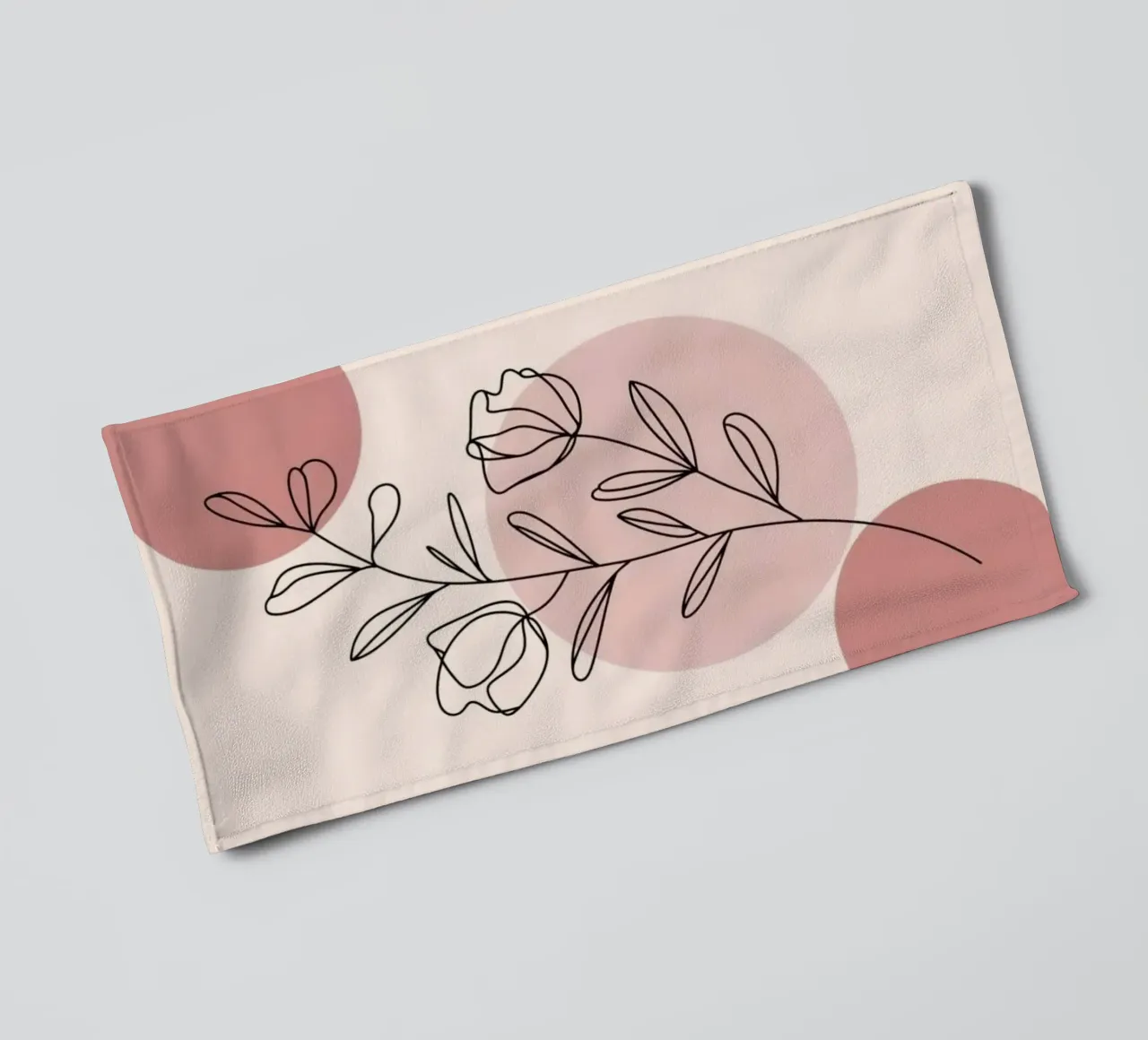 circle shape line of flower asciugamano da bagno da miracle