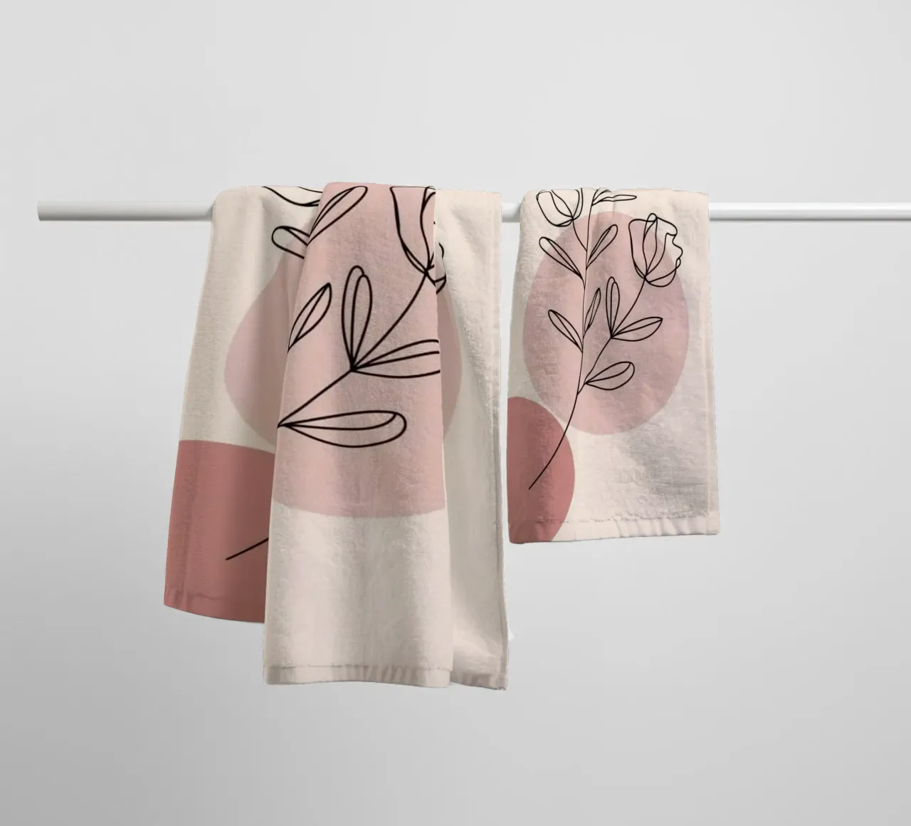 circle shape line of flower asciugamano da bagno da miracle