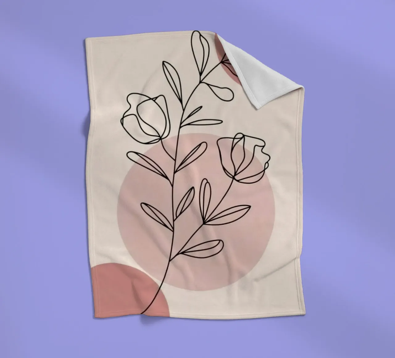 circle shape line of flower coperta in pile da miracle