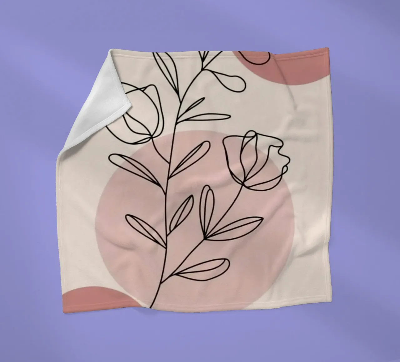 circle shape line of flower coperta in pile da miracle