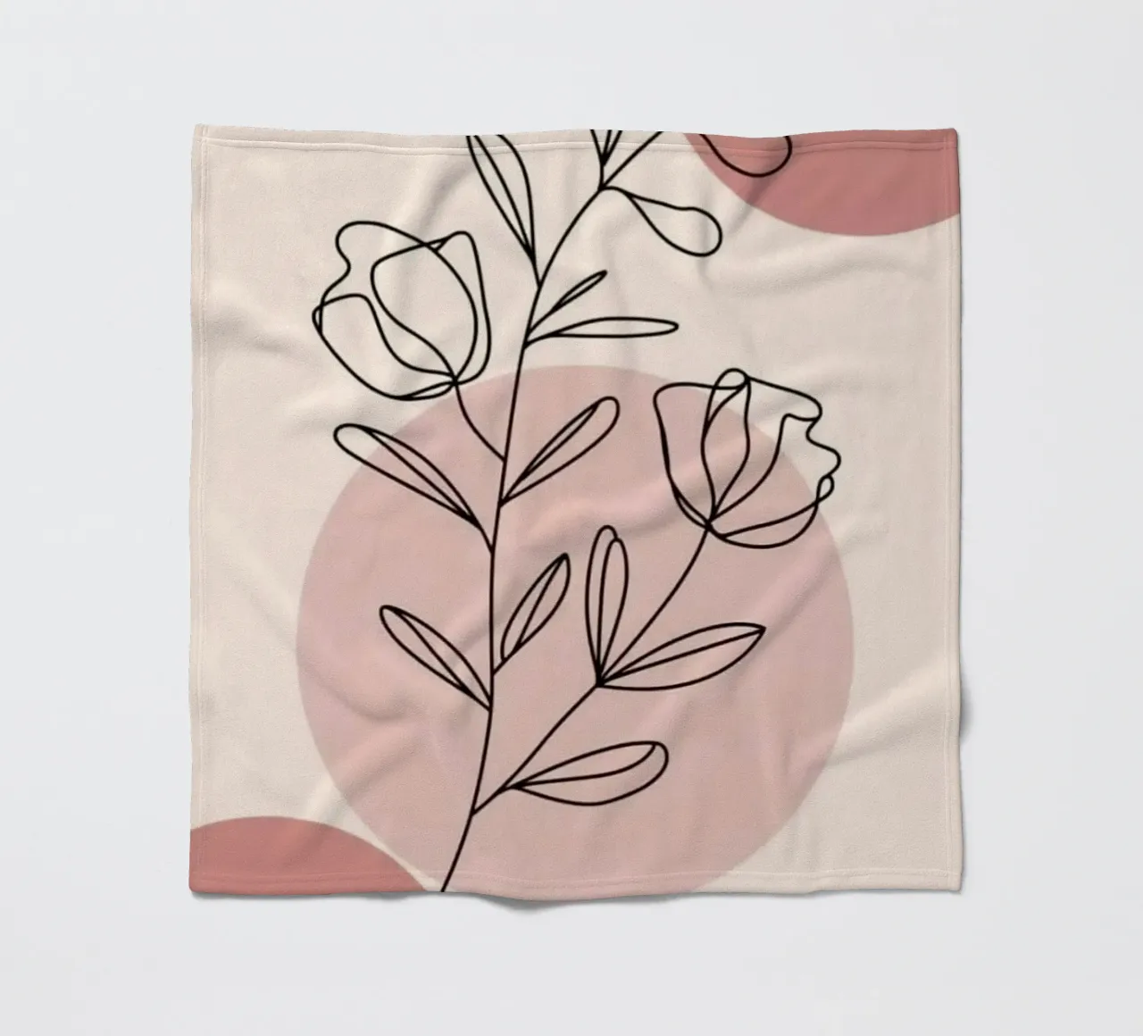 circle shape line of flower coperta in pile da miracle