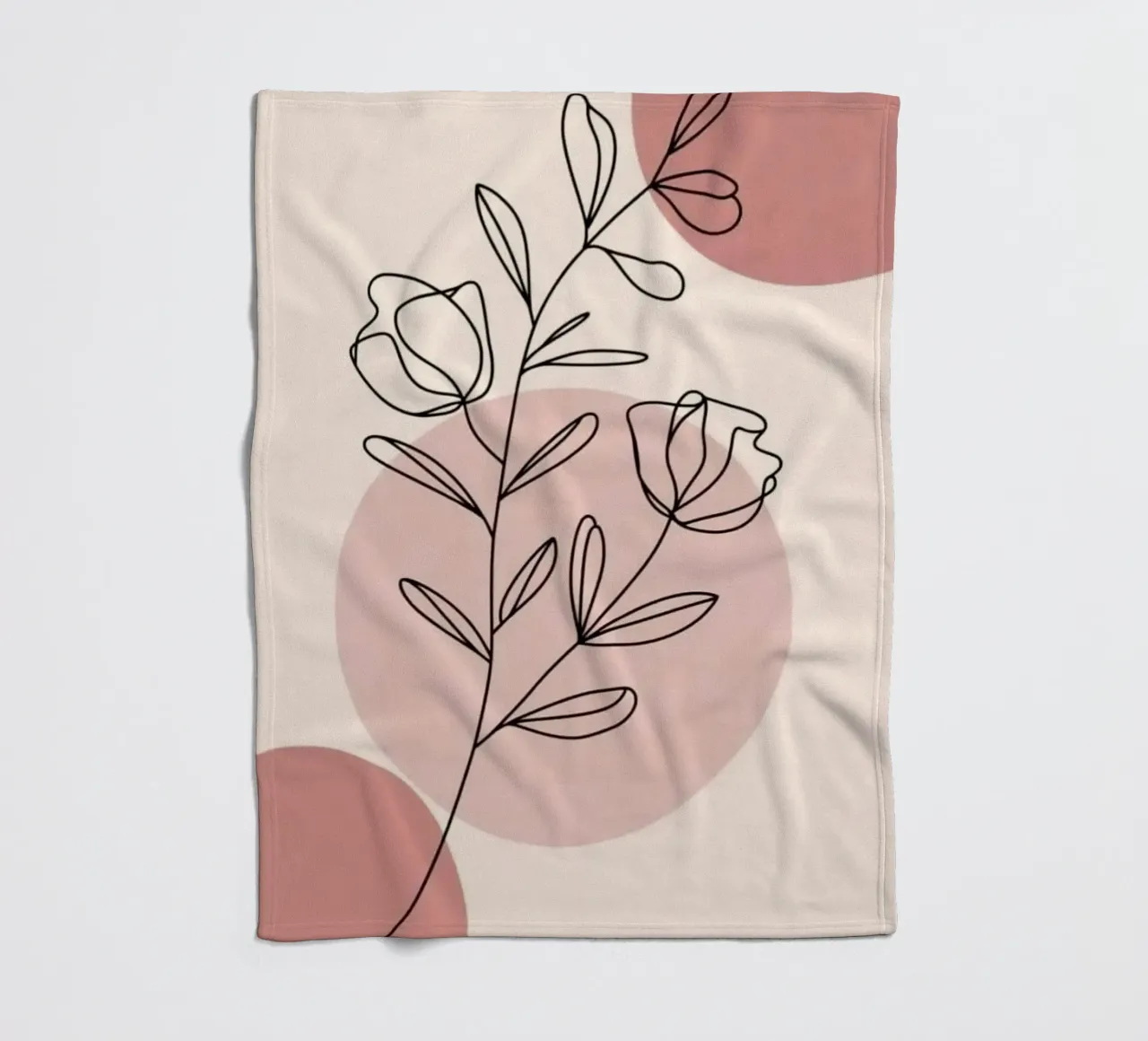 circle shape line of flower coperta in pile da miracle