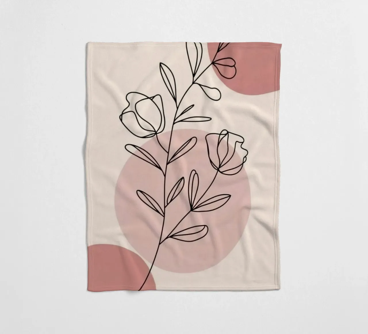 circle shape line of flower coperta in pile da miracle