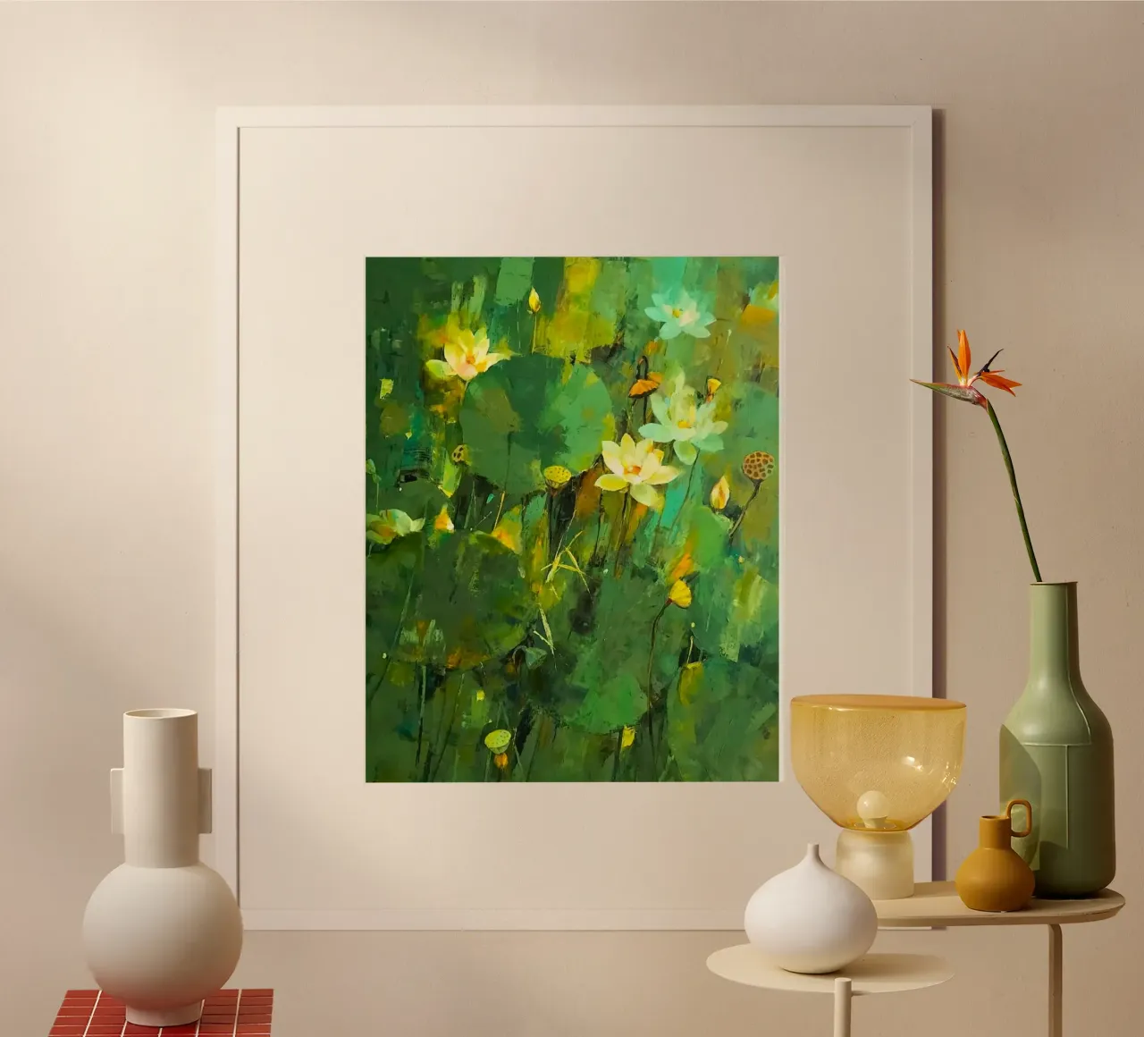green cactus flower poster da lifeline