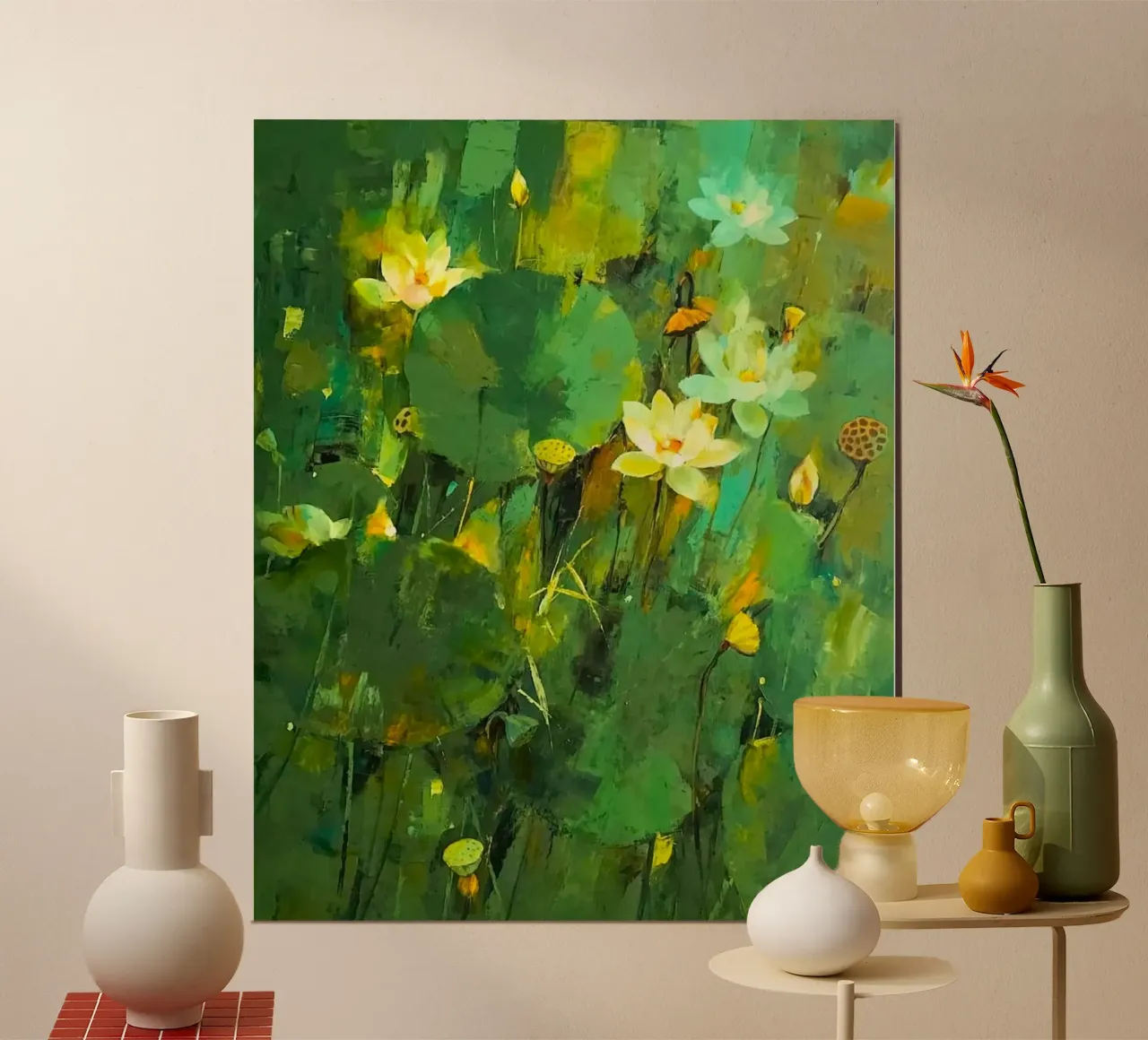 green cactus flower poster da lifeline