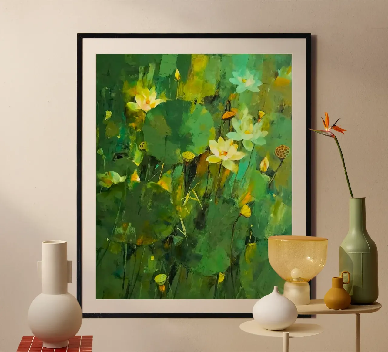 green cactus flower poster da lifeline