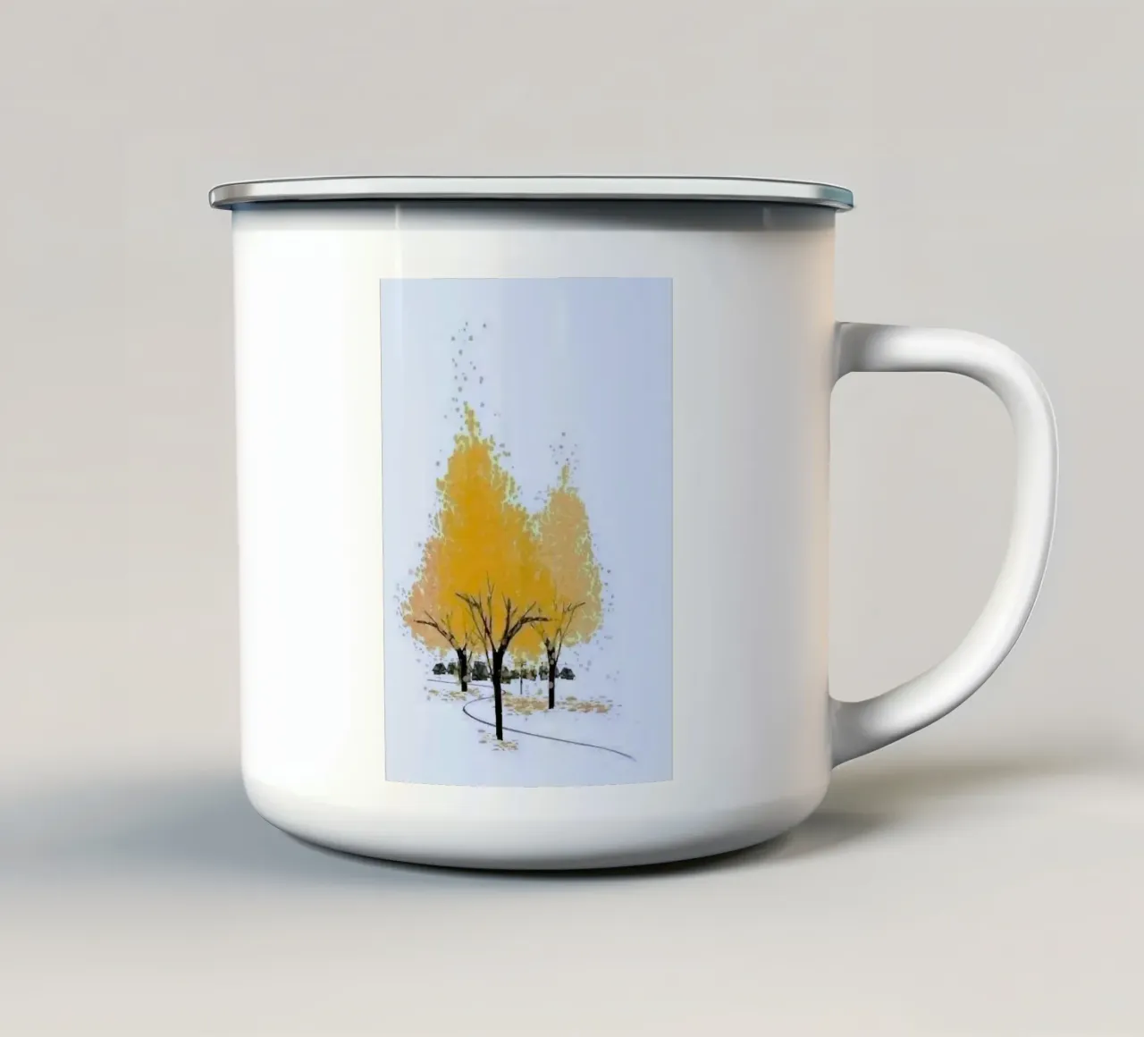 yellow shadow tree tazza in smalto da miracle