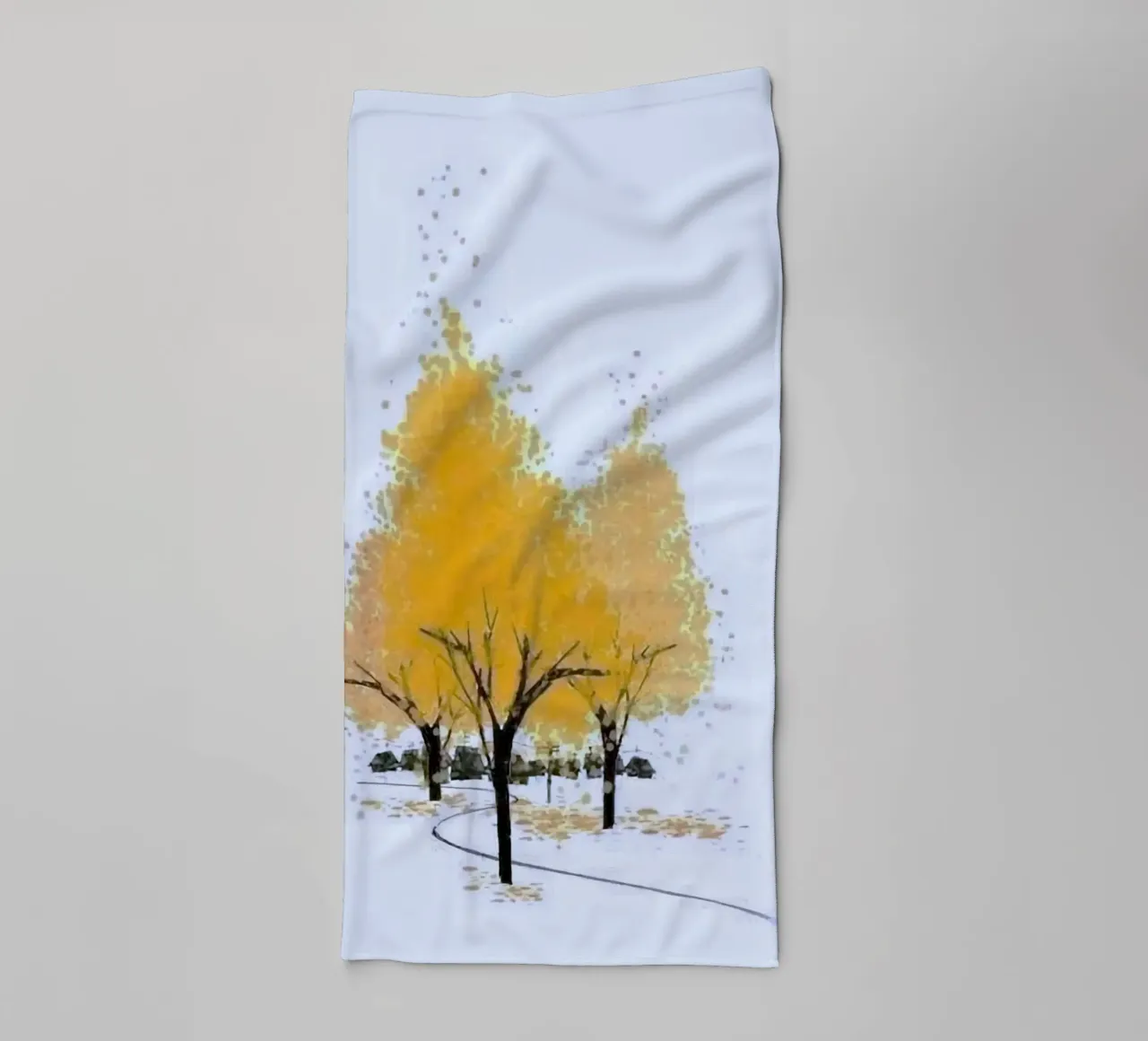 yellow shadow tree asciugamano da bagno da miracle