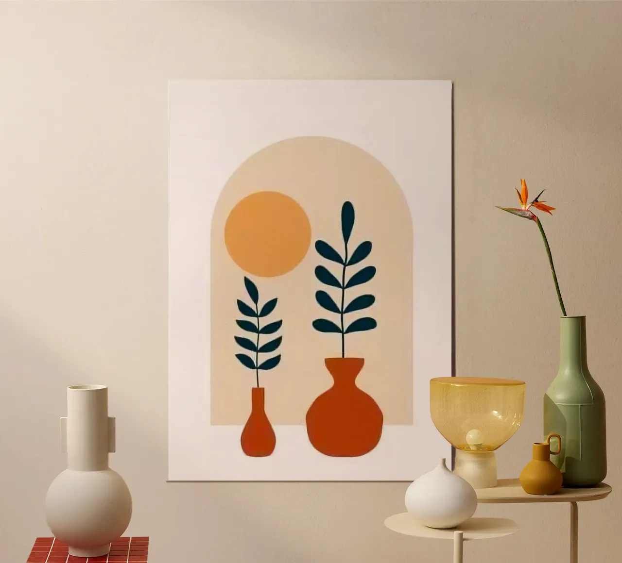 branch vase window poster con telaio in plastica da miracle