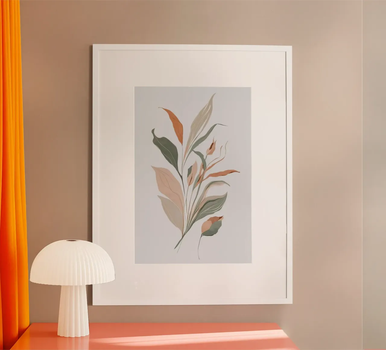 long leaf and big leaf poster con telaio in plastica da hamily