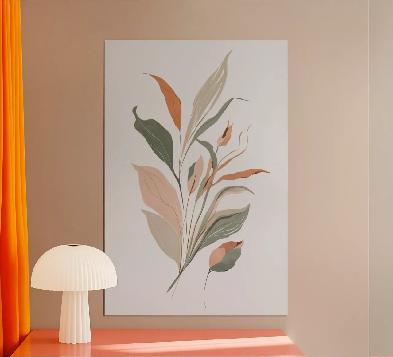 long leaf and big leaf poster con telaio in plastica da hamily