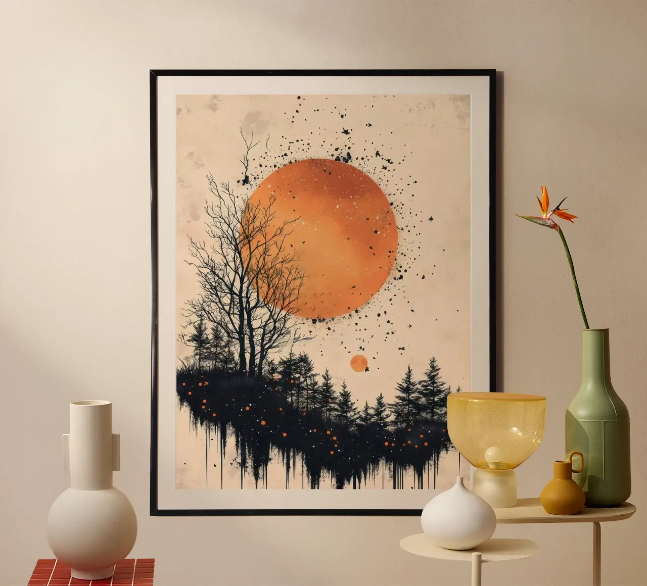 fairy huge moon fly land poster da melts