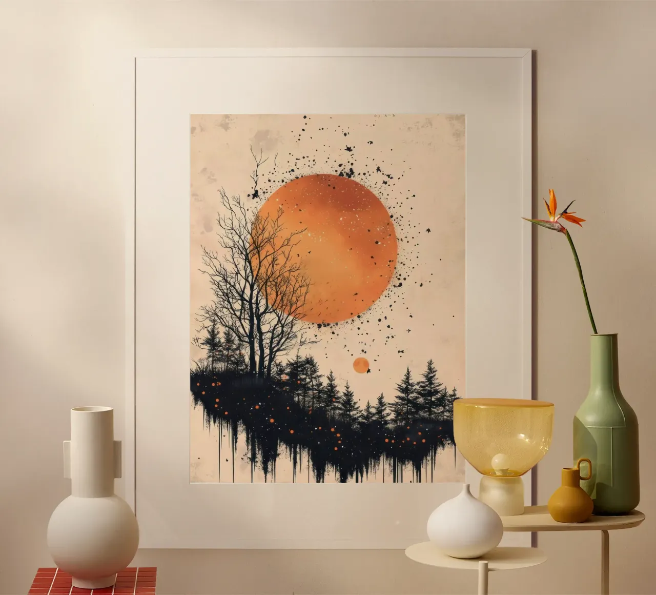 fairy huge moon fly land poster da melts