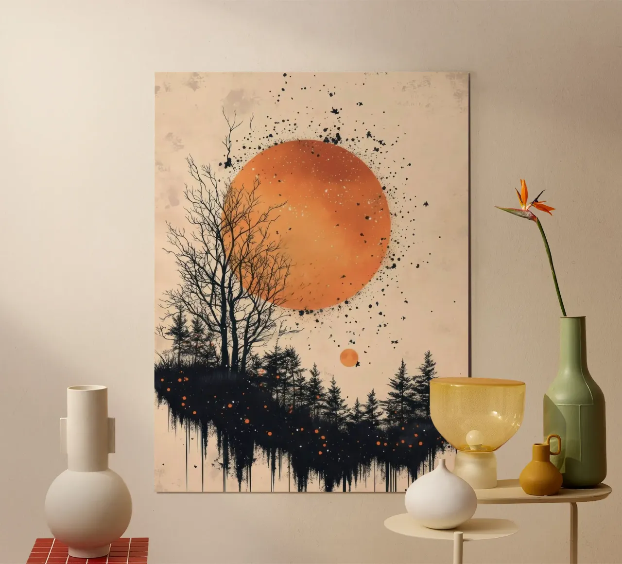 fairy huge moon fly land poster da melts