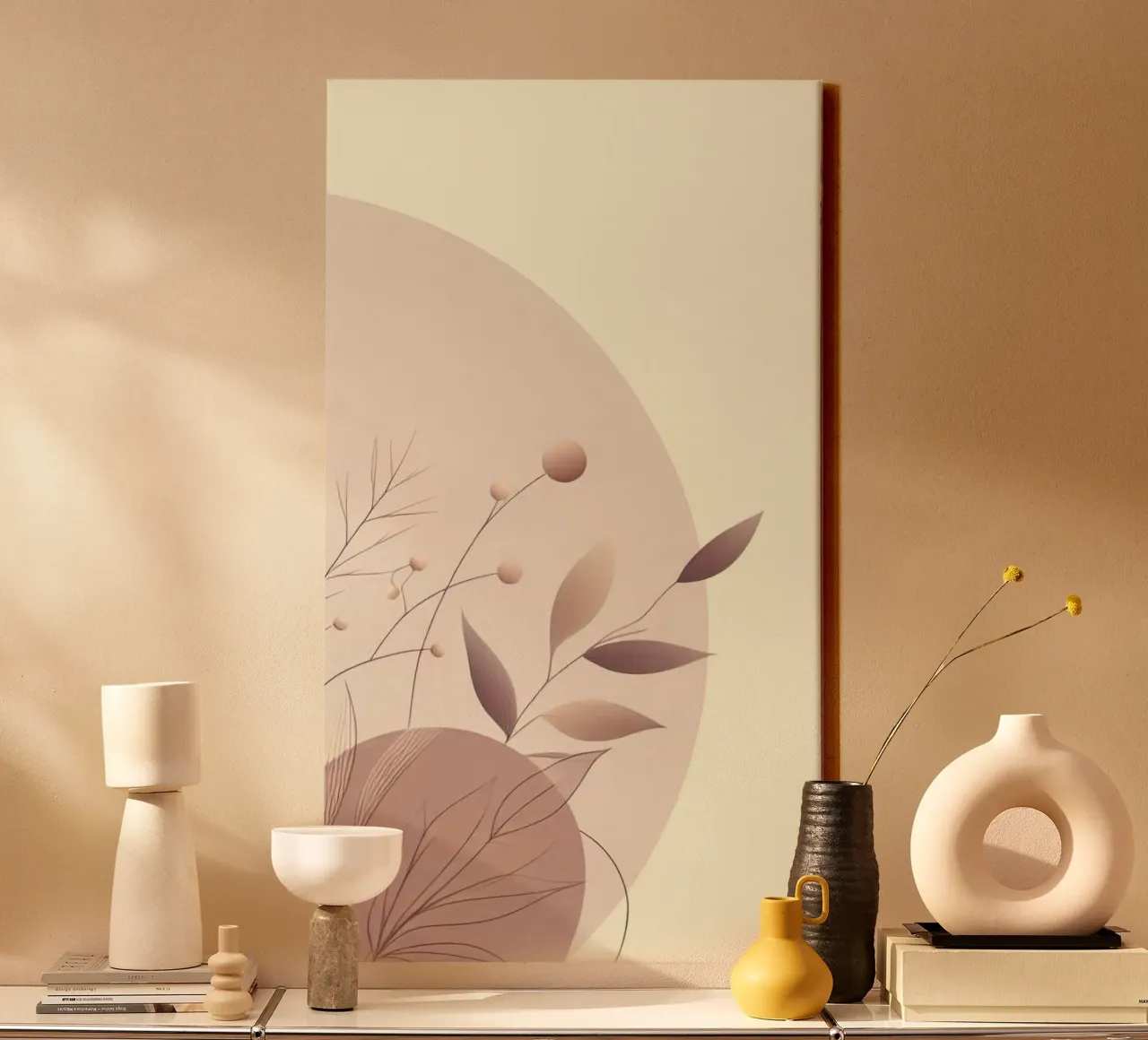 circle line branch canvas with Floater frame by melts