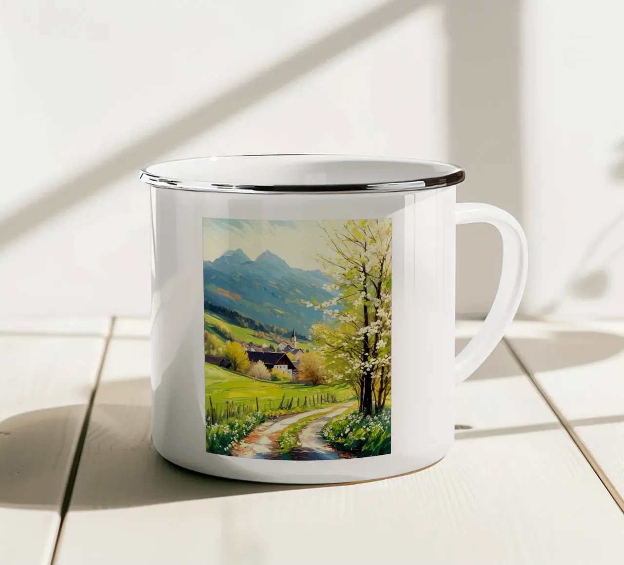 curve road tree tazza in smalto da melts