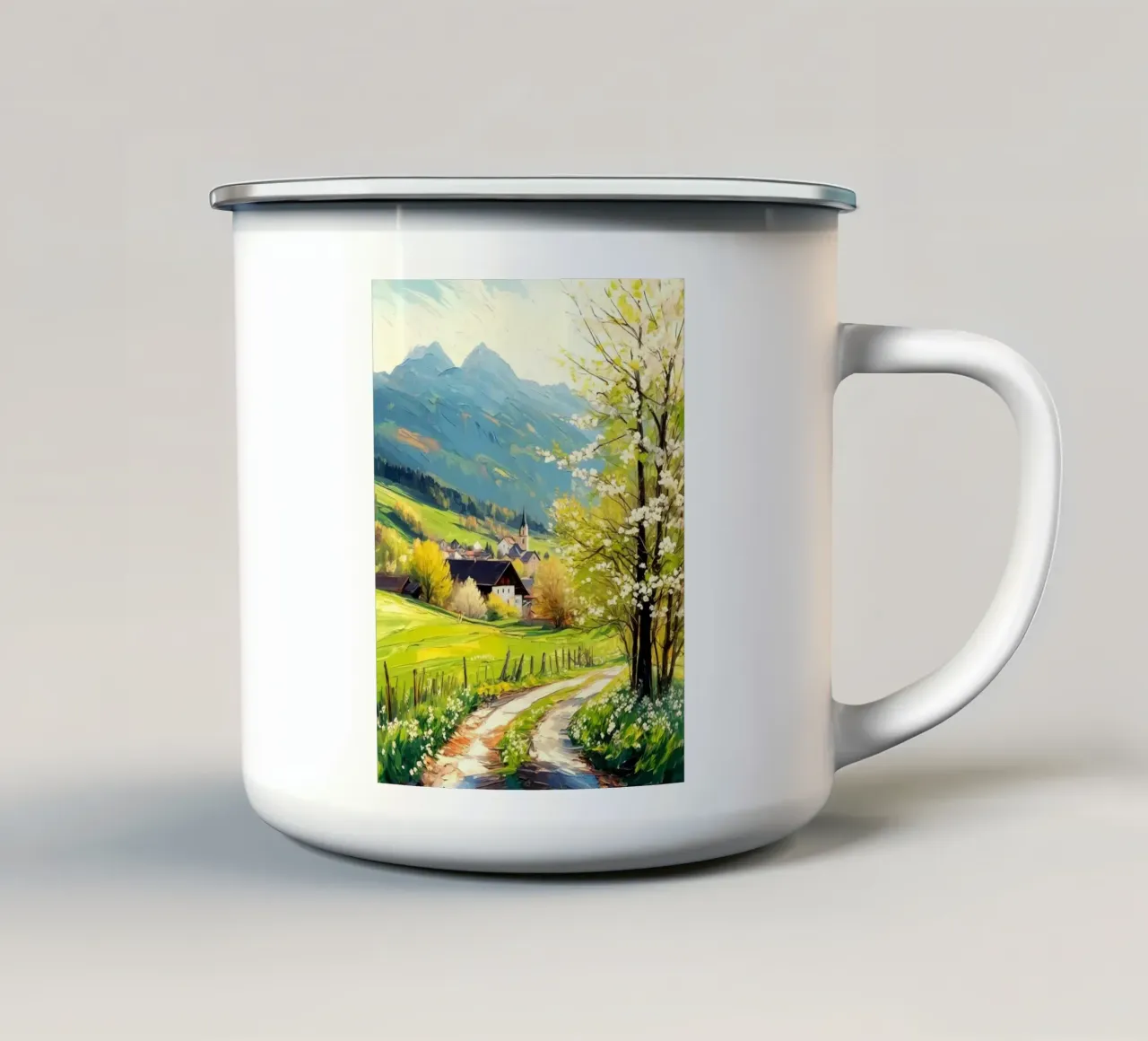 curve road tree tazza in smalto da melts