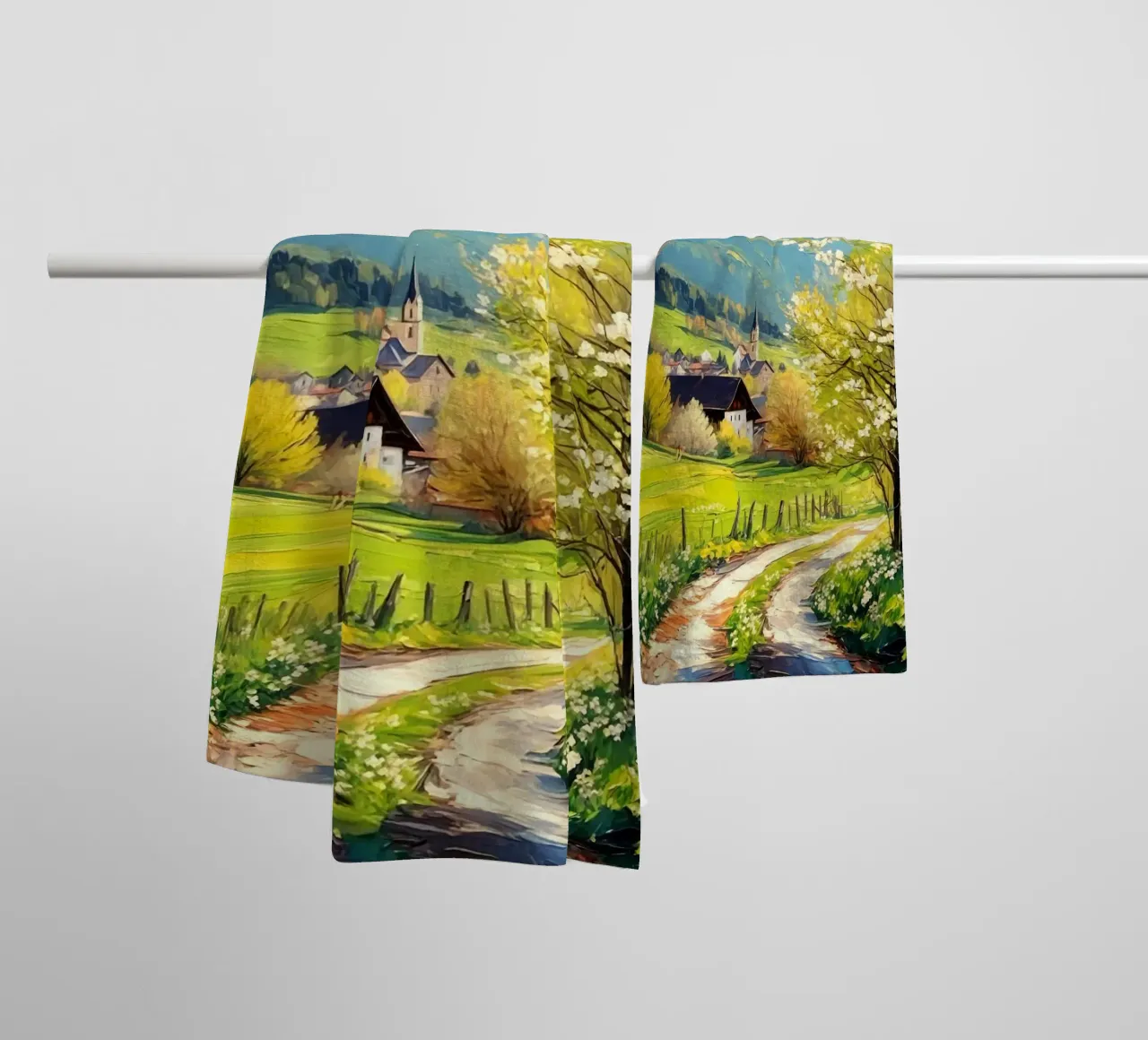 curve road tree asciugamano da bagno da melts