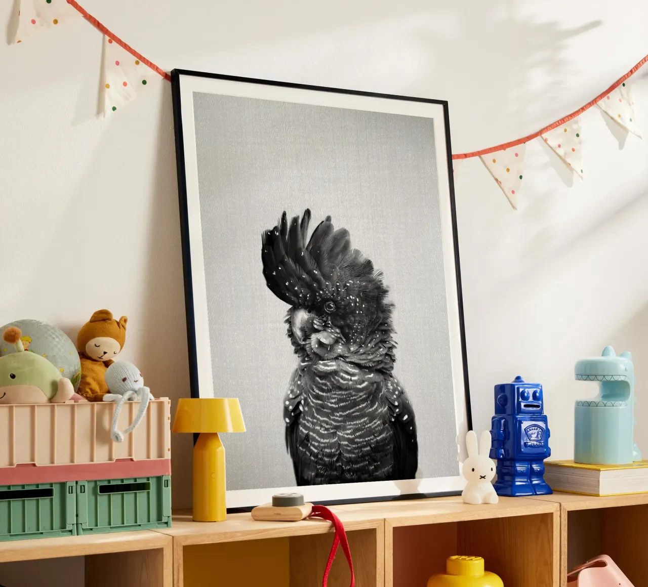 Cacatua nero BW poster da Ethan Pelletier