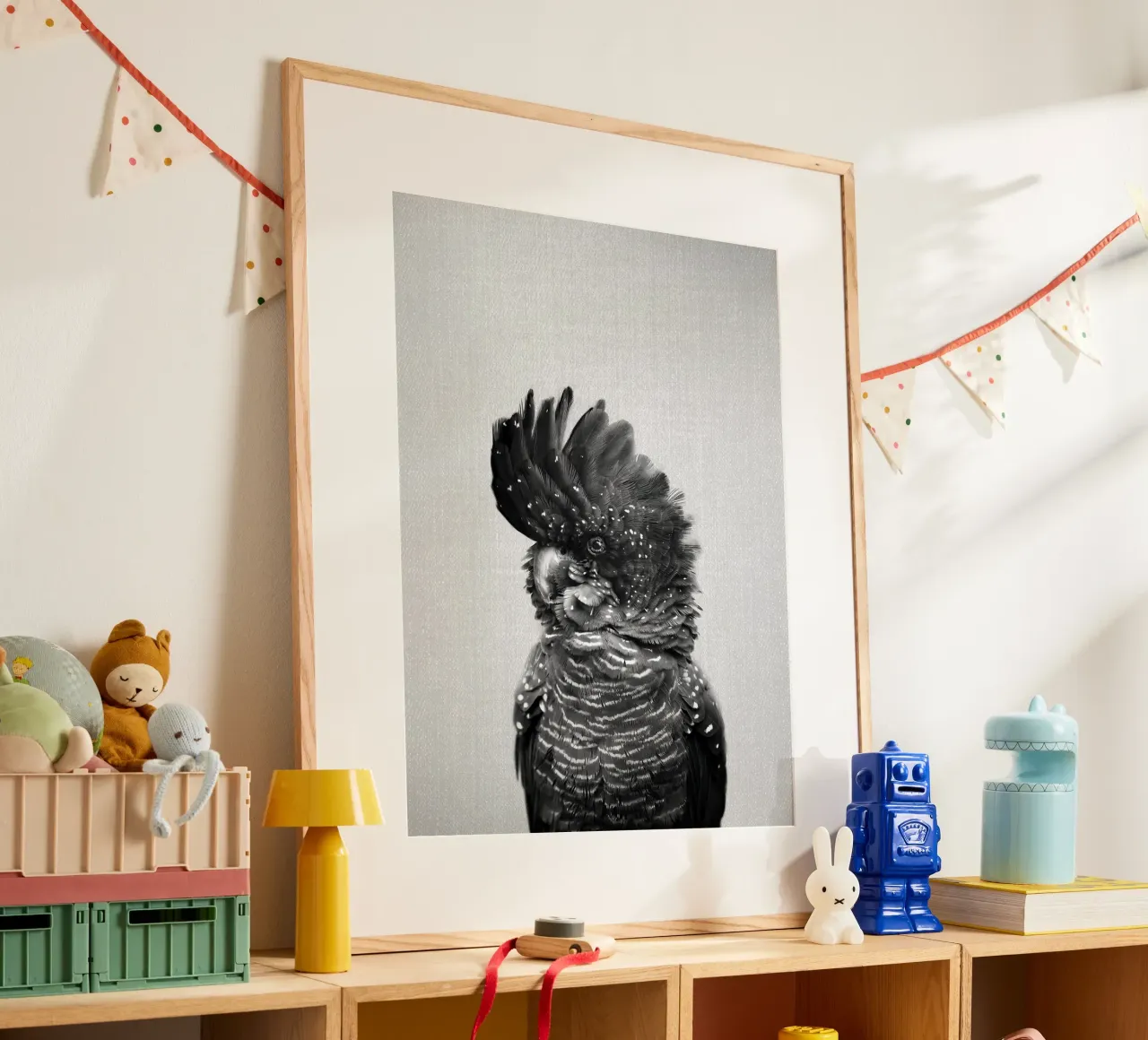 Cacatua nero BW poster da Ethan Pelletier