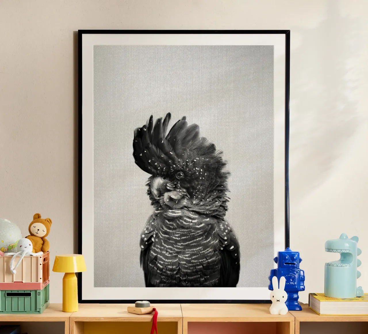 Cacatua nero BW poster da Ethan Pelletier
