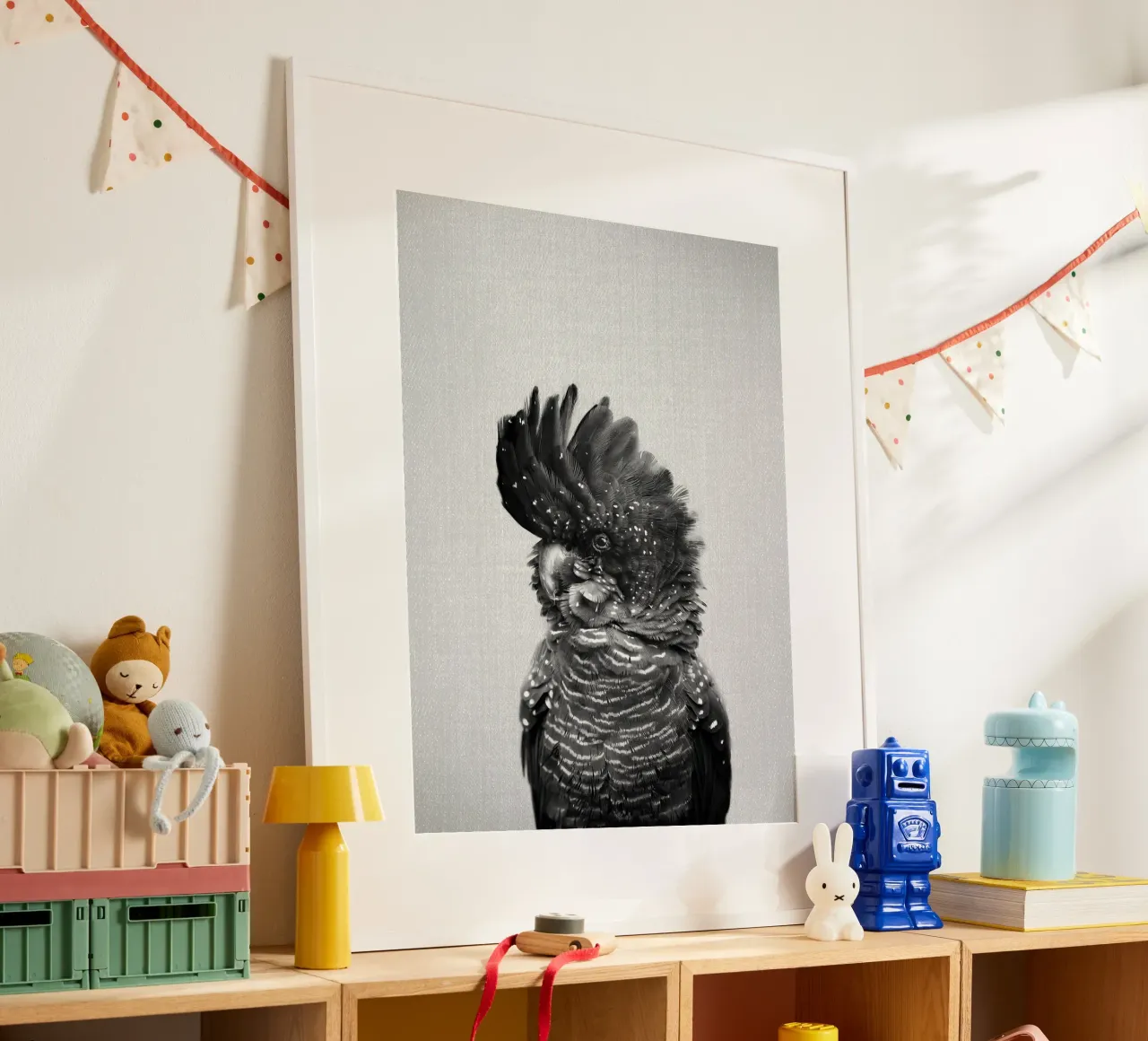 Cacatua nero BW poster da Ethan Pelletier