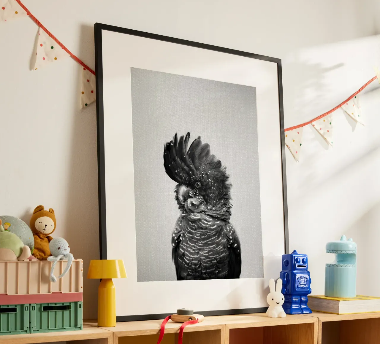 Cacatua nero BW poster da Ethan Pelletier