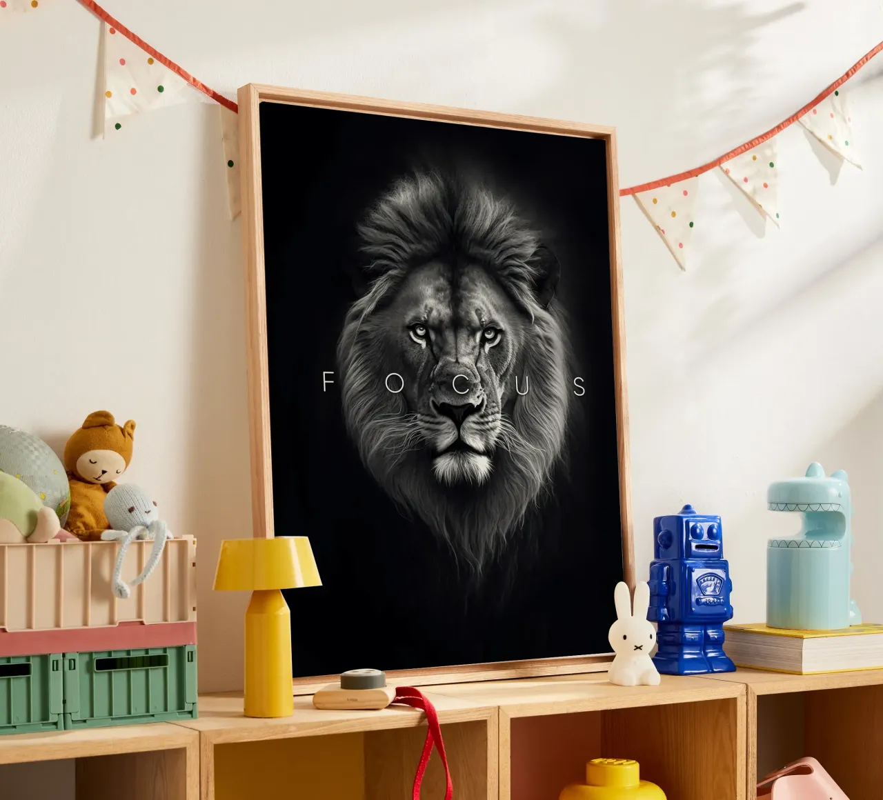 Lion Motivational canvas with Floater frame by Ethan Pelletier
