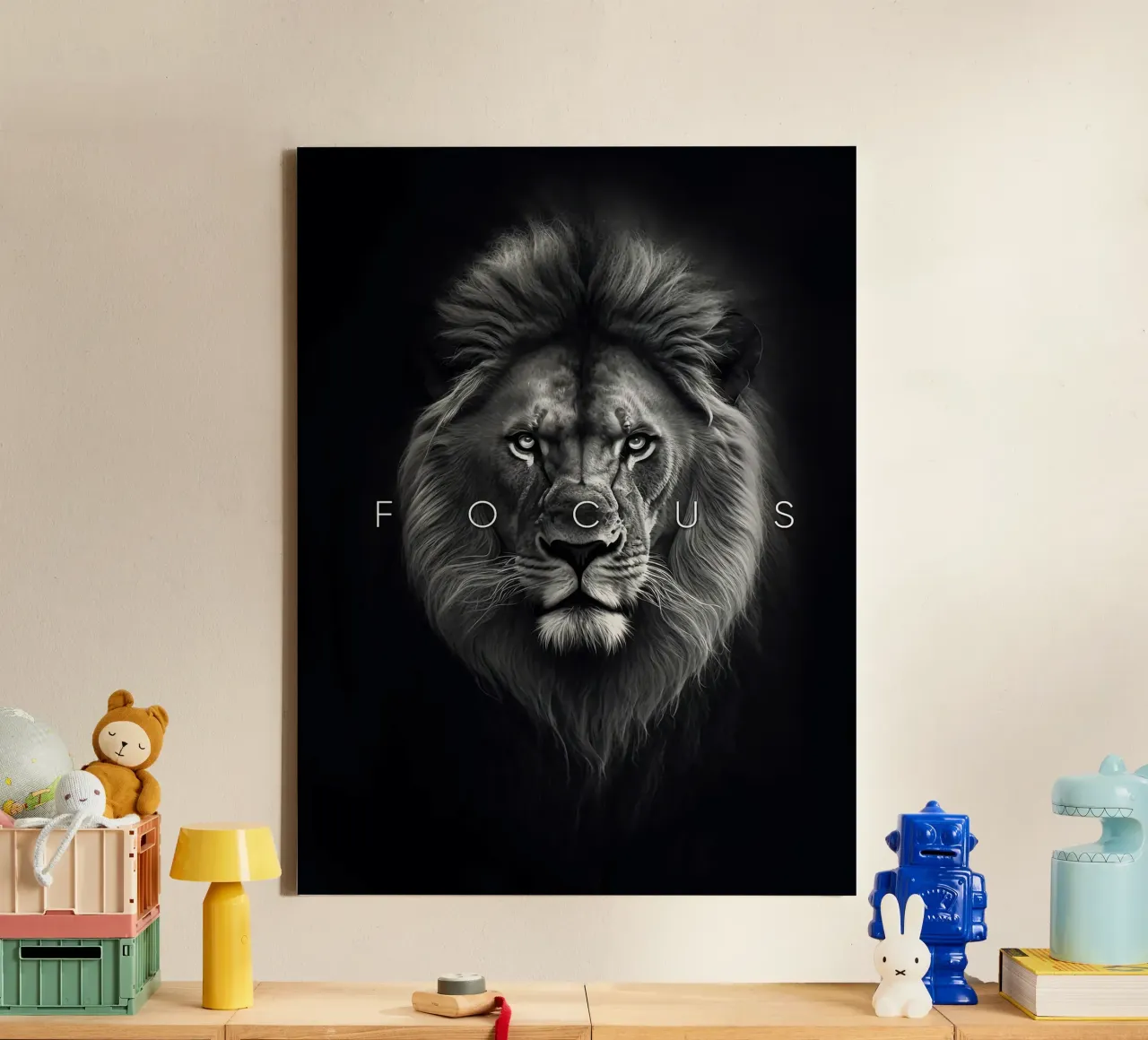 Lion Motivational canvas with Floater frame by Ethan Pelletier