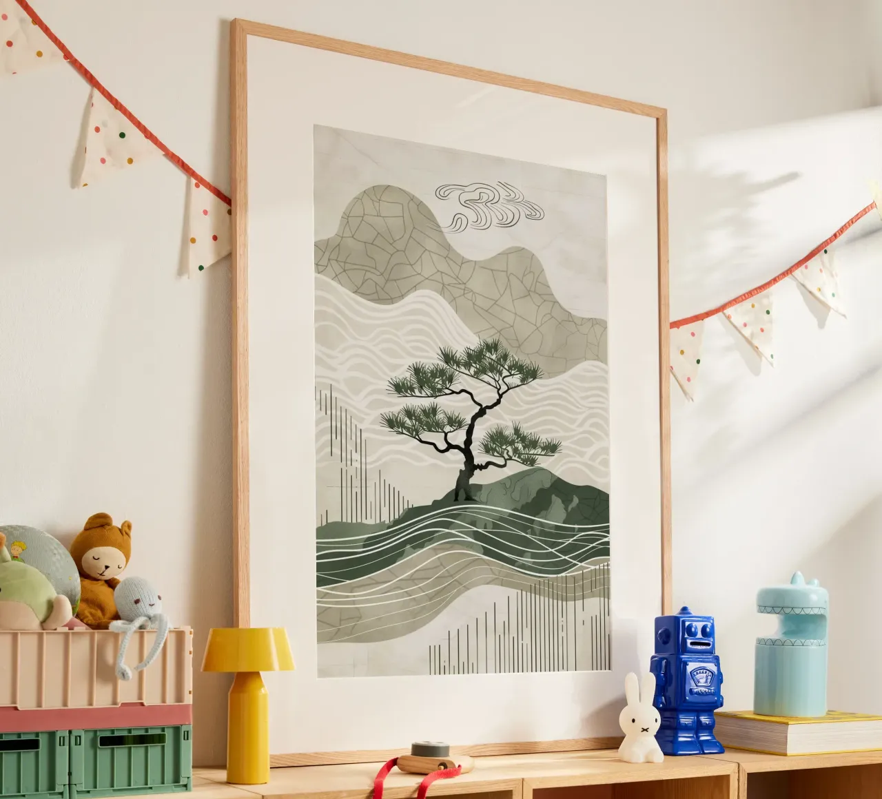 line shape tone art poster con telaio in plastica da hamily