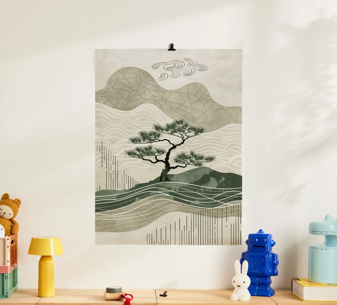 line shape tone art poster con telaio in plastica da hamily