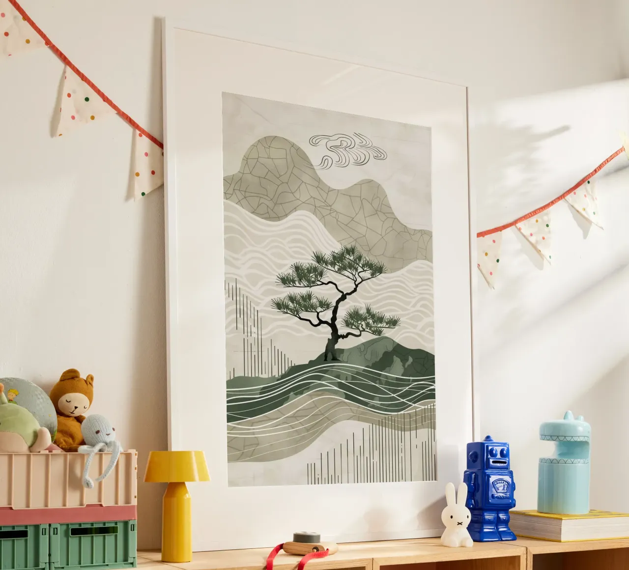 line shape tone art poster con telaio in plastica da hamily