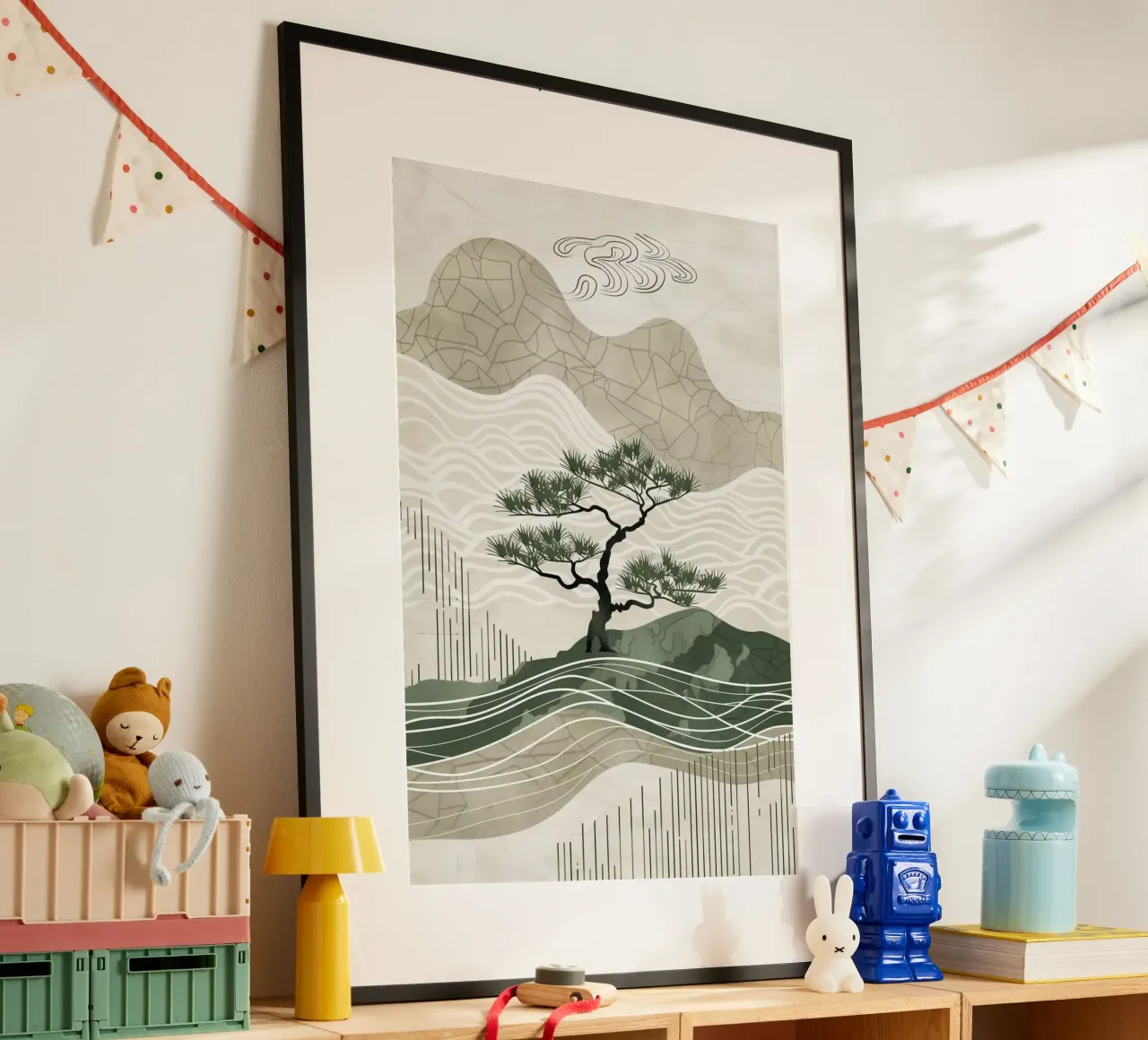 line shape tone art poster con telaio in plastica da hamily
