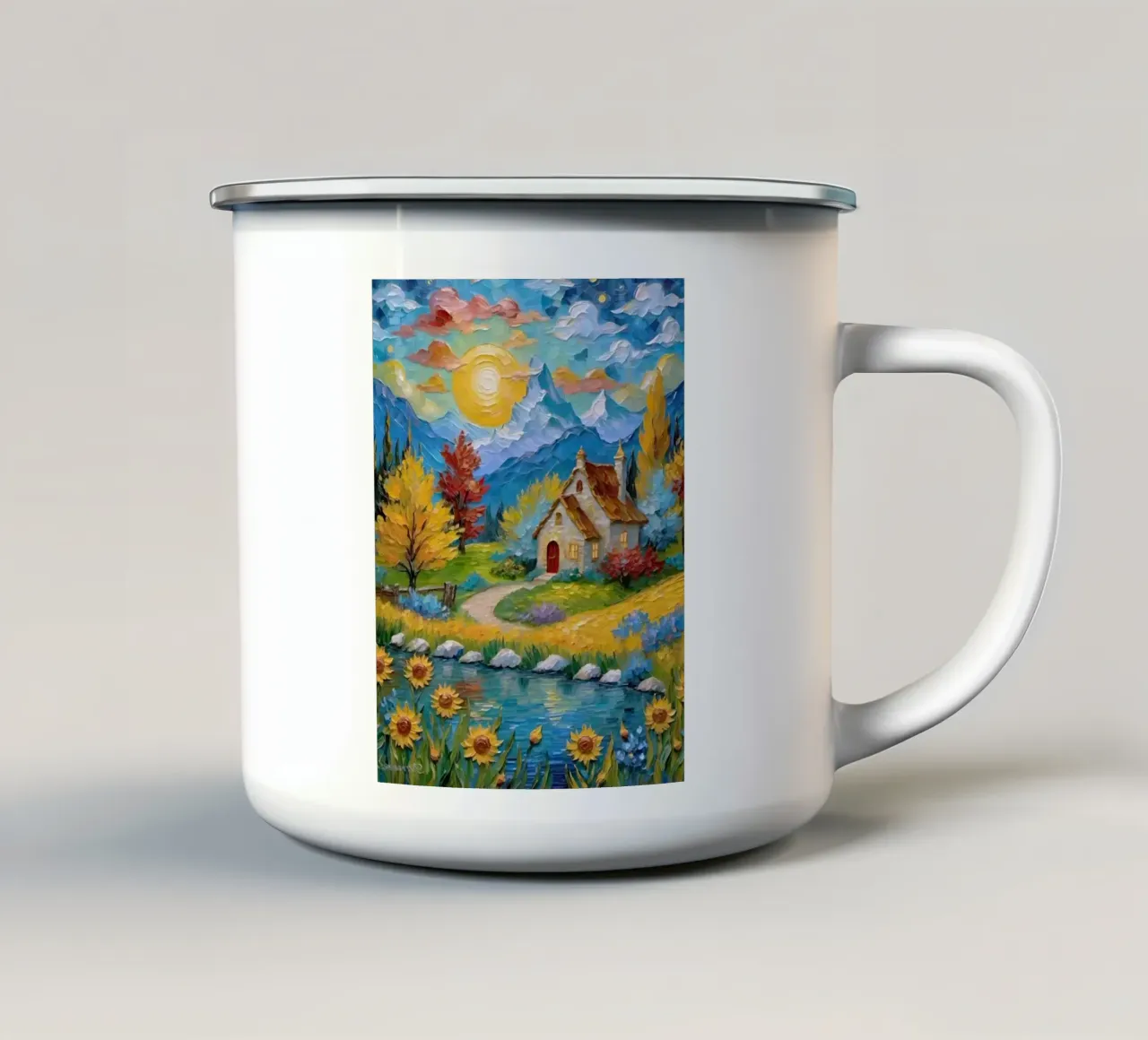 art draw house in land tazza in smalto da melts