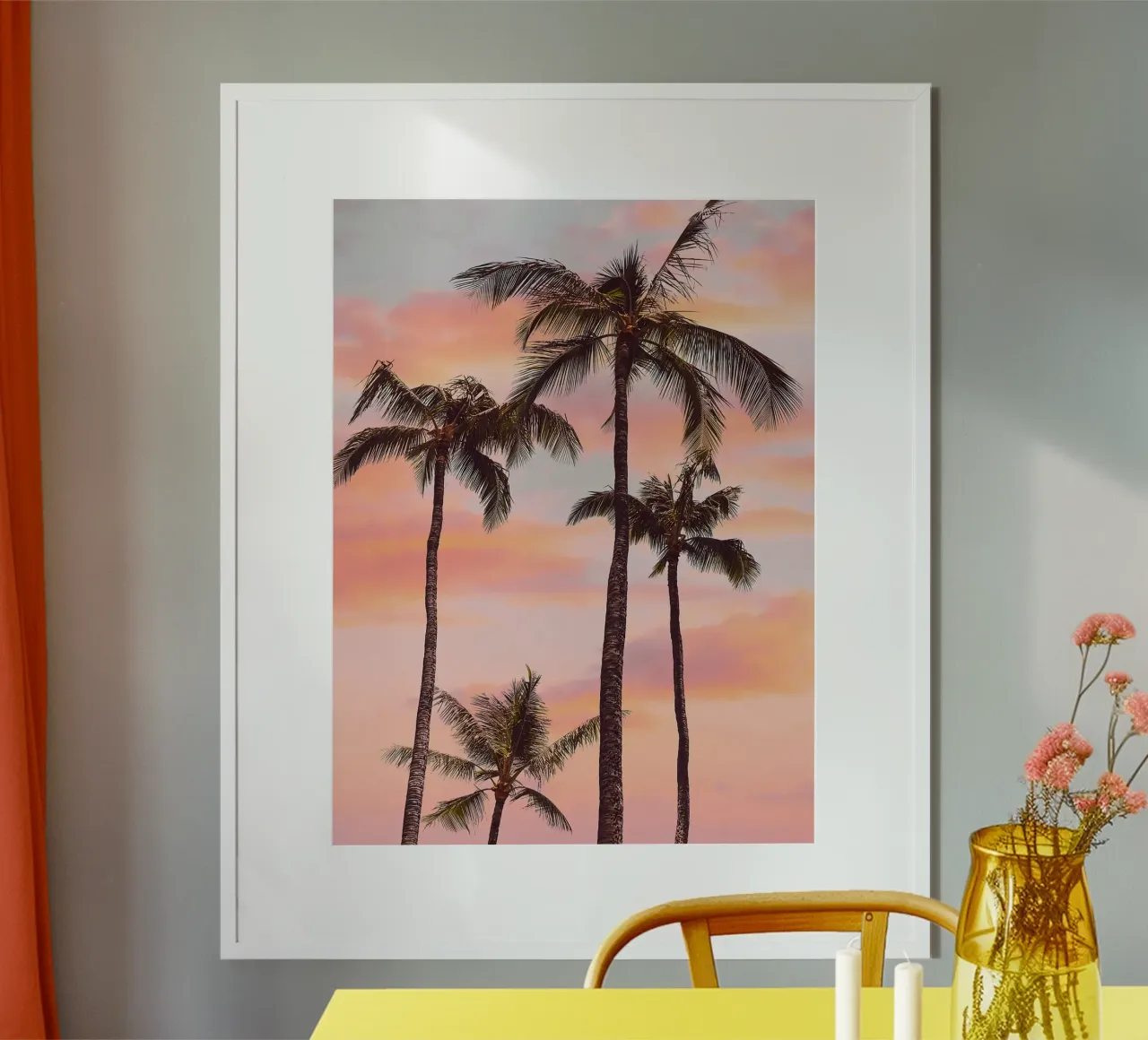 Sunset Palm Trees poster by Mia Anderson