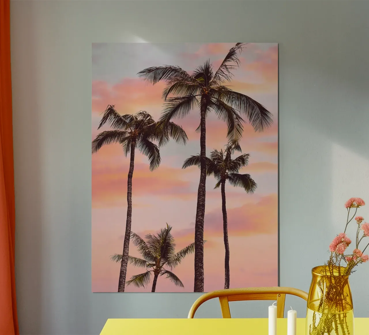 Sunset Palm Trees poster by Mia Anderson