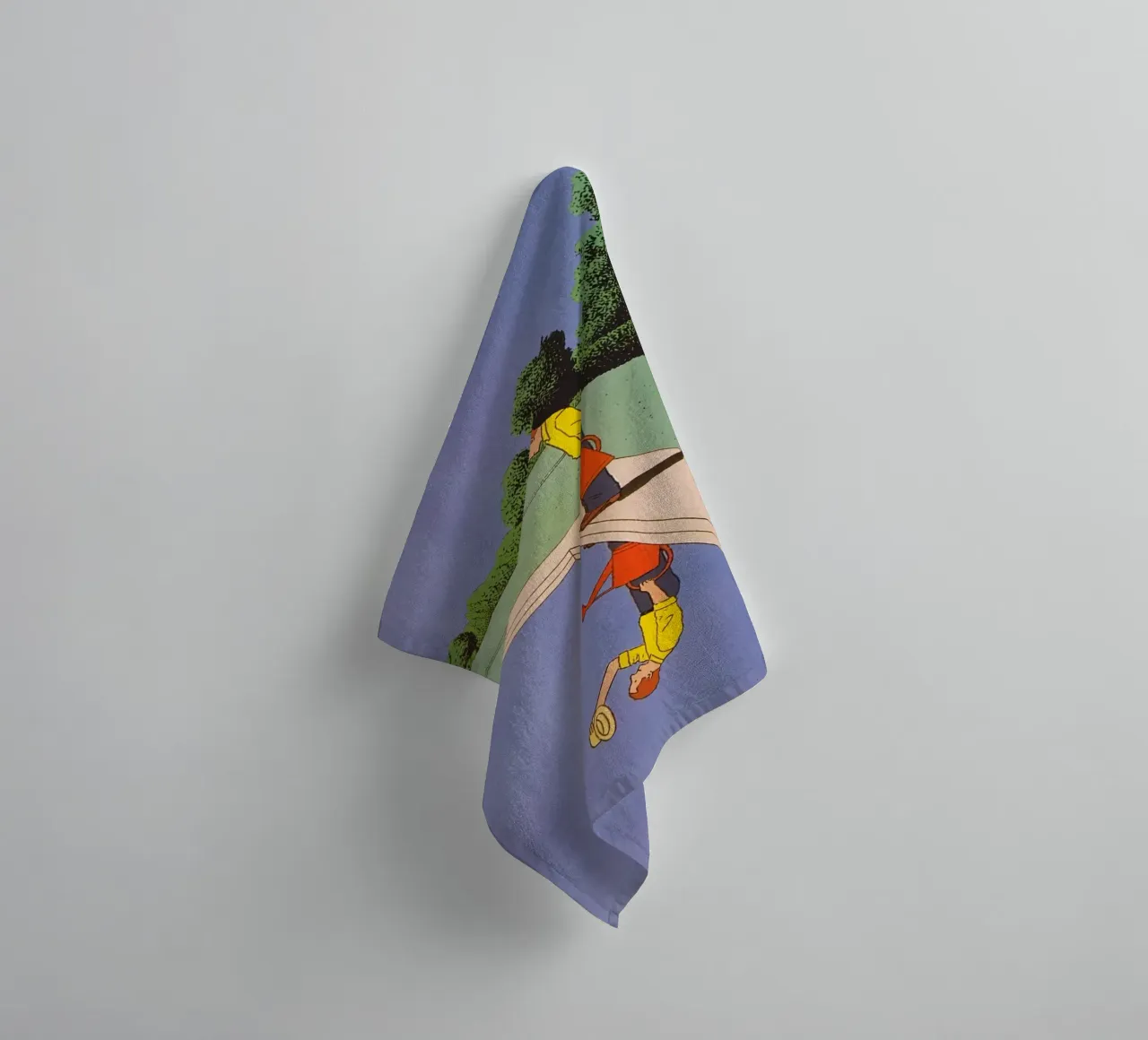 Man Looking at Pool, 1984 towel by Marco Finkel