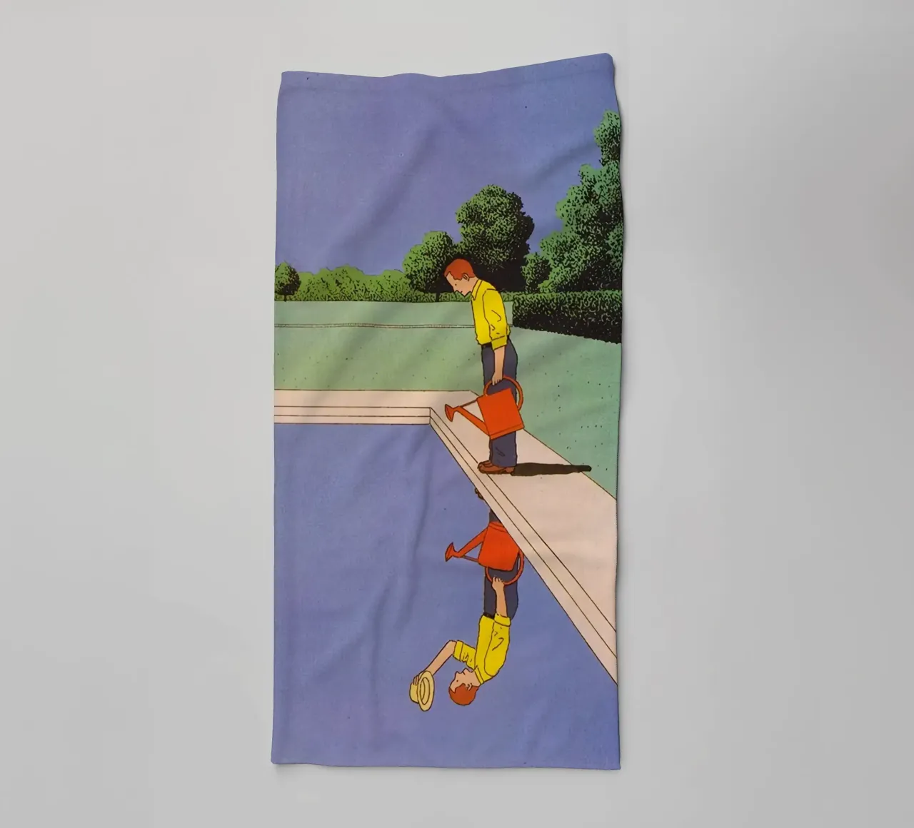 Man Looking at Pool, 1984 towel by Marco Finkel