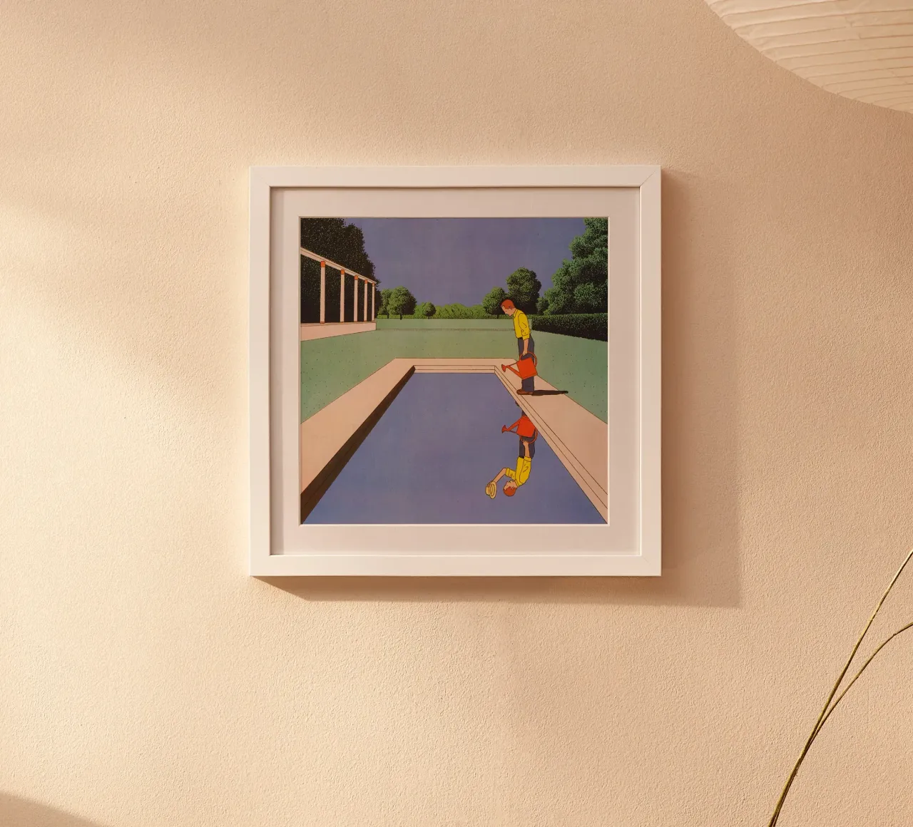 Man Looking at Pool, 1984 poster by Marco Finkel