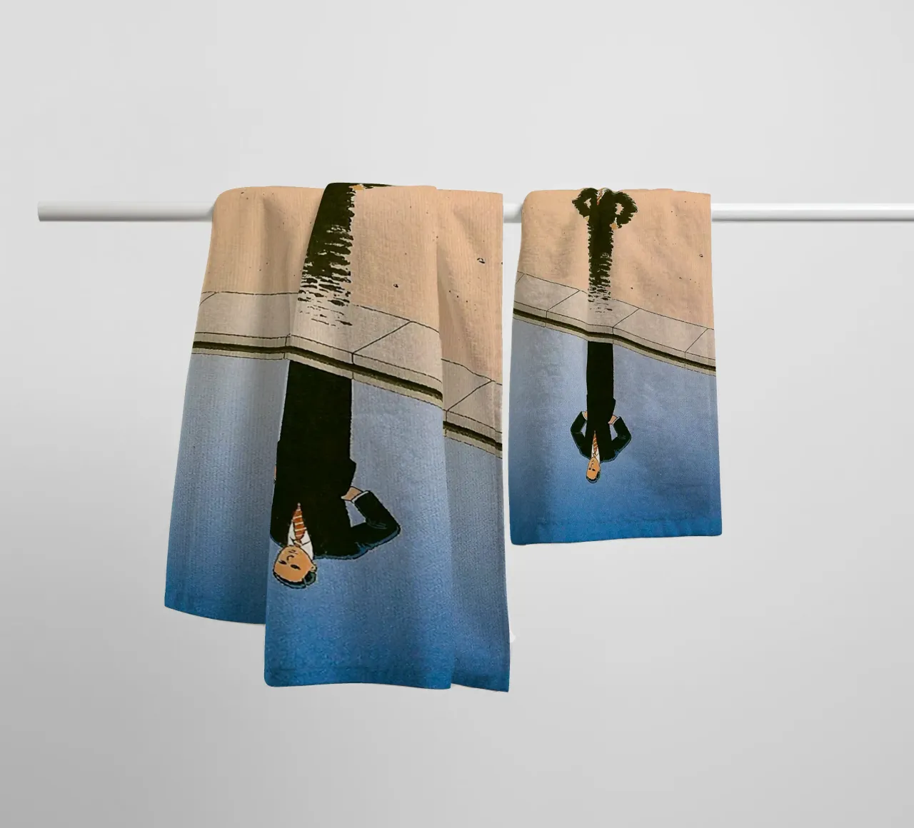 Man Reflection towel by Marco Finkel