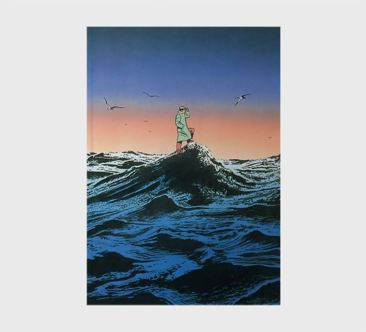 Man Standing In The Middle Of The Sea notebook by Marco Finkel
