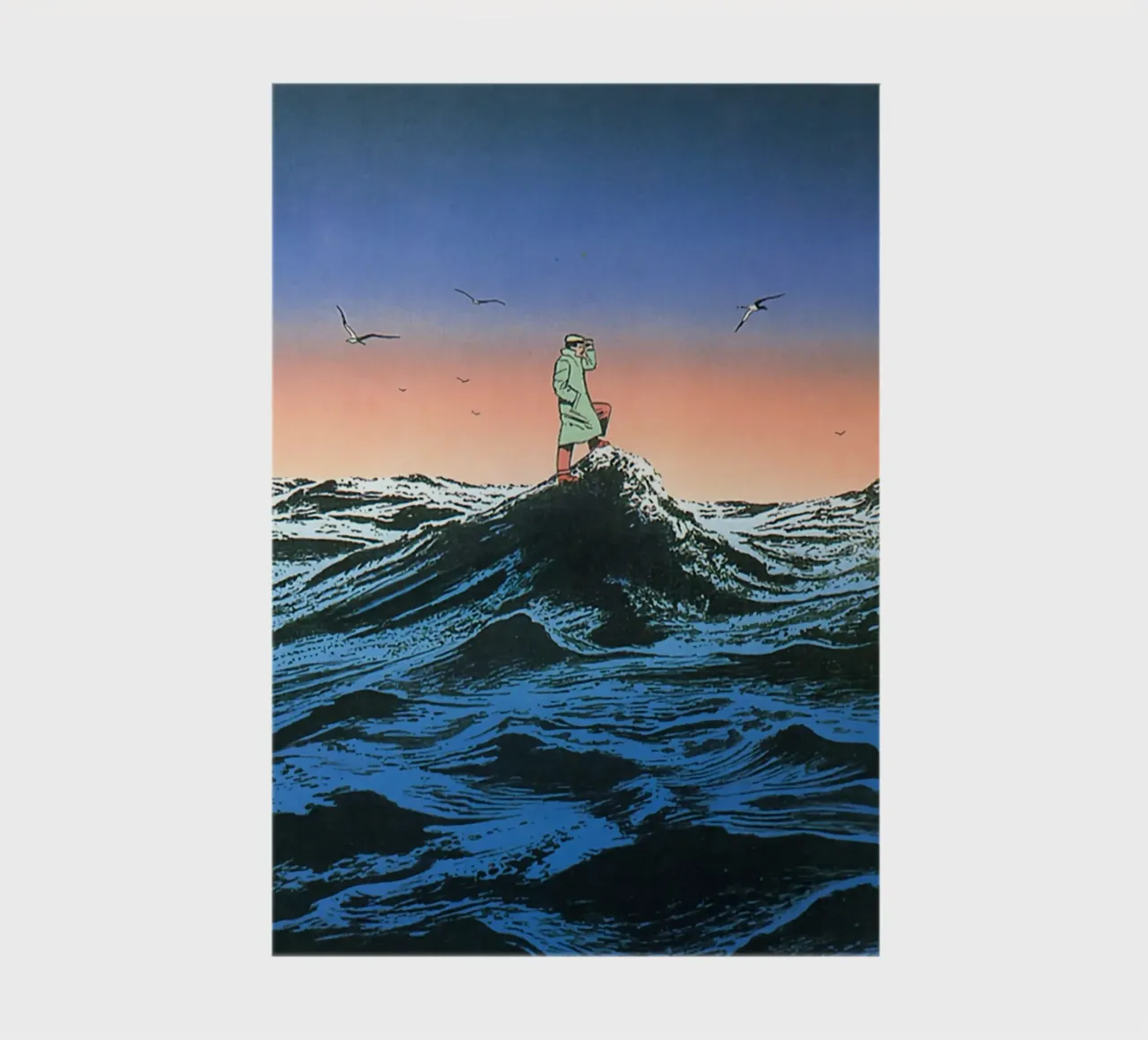Man Standing In The Middle Of The Sea notebook by Marco Finkel