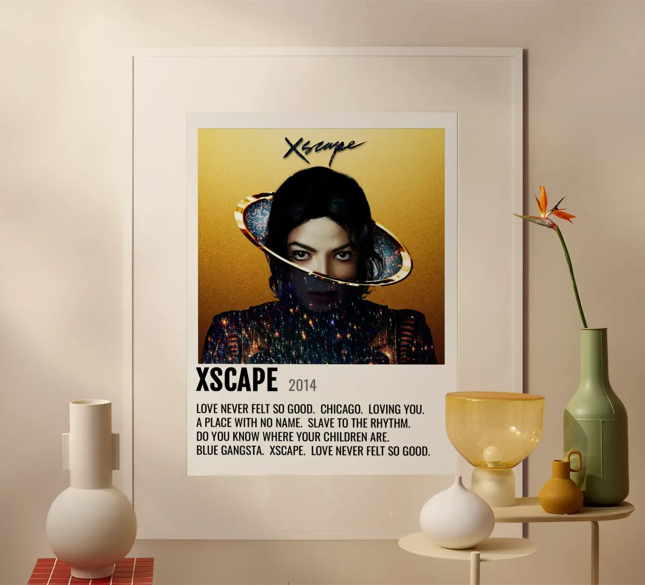 Michael Jackson Xscape poster con telaio in alluminio da Roronoa7