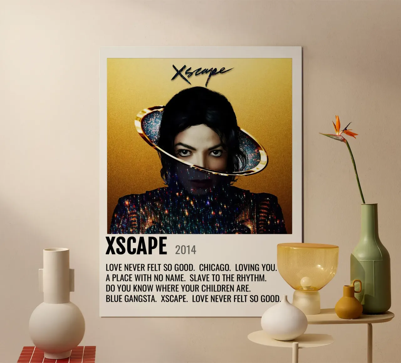 Michael Jackson Xscape poster con telaio in alluminio da Roronoa7