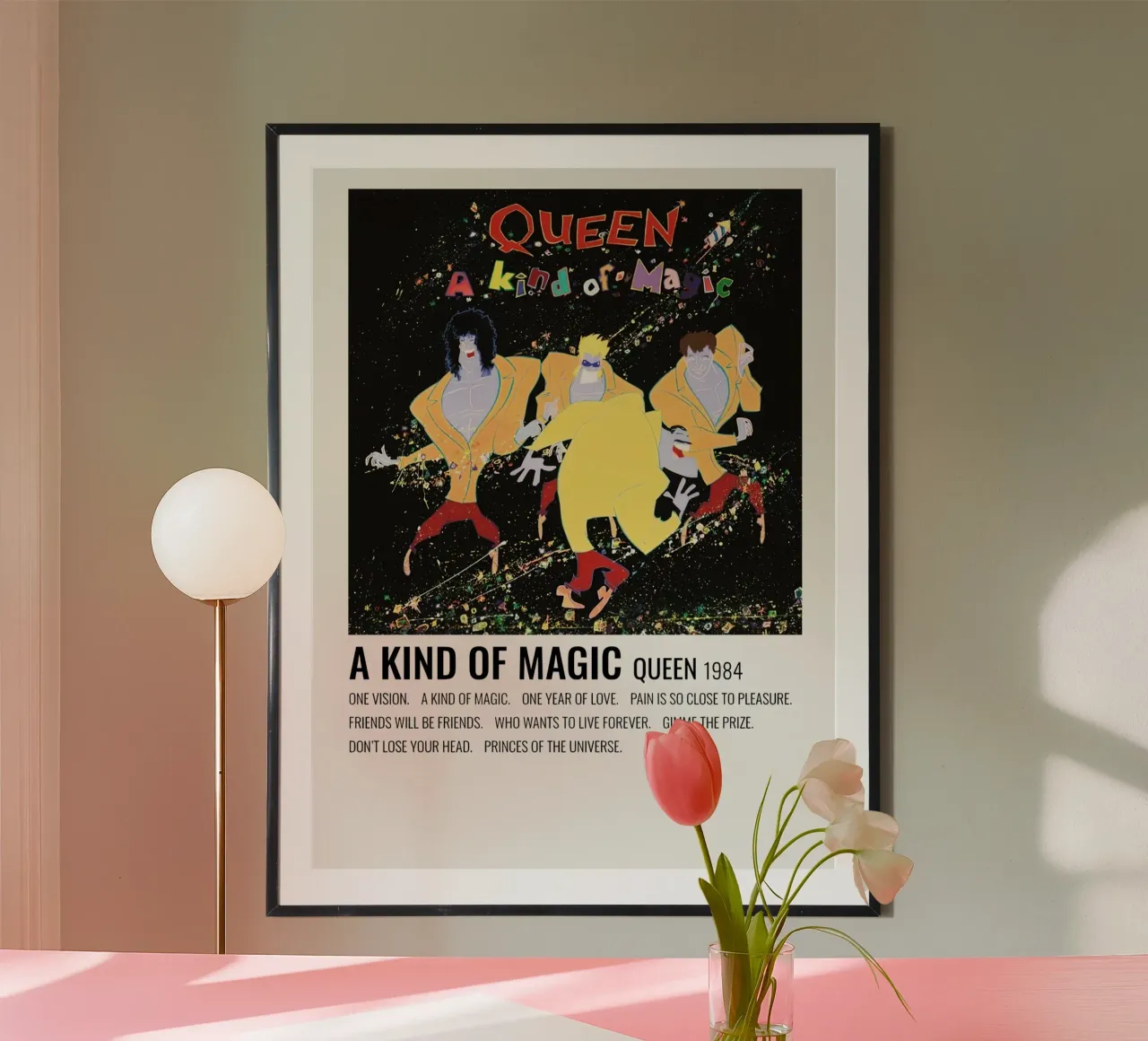 Queen A Kind Of Magic poster con telaio in alluminio da Roronoa7