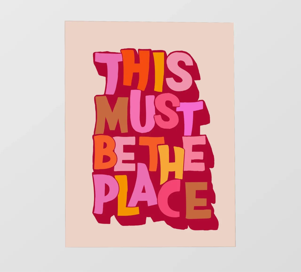 Stampa di una citazione retrò su This Must Be The Place telo in pvc da showmemars
