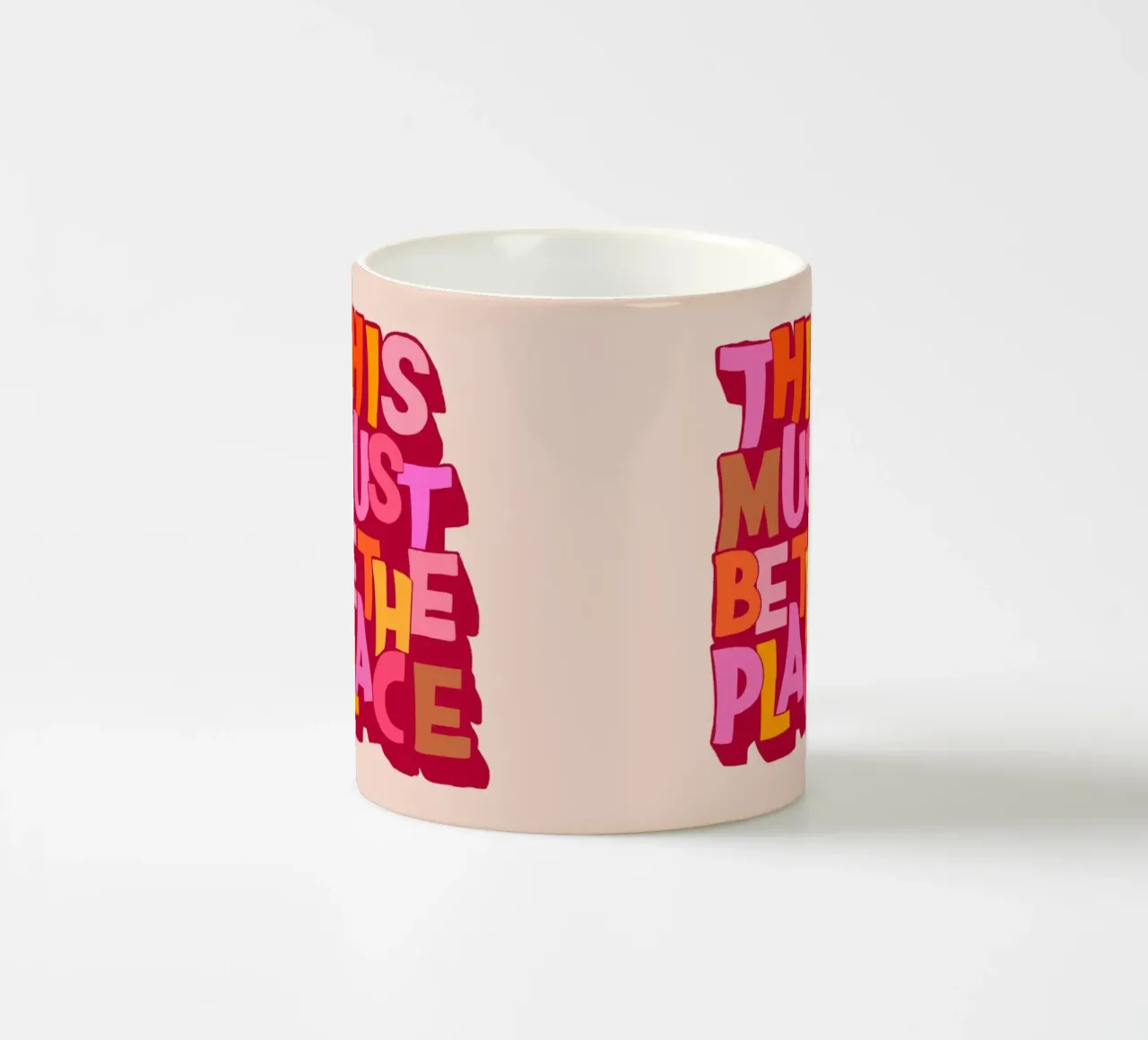 Stampa di una citazione retrò su This Must Be The Place tazza in ceramica da showmemars