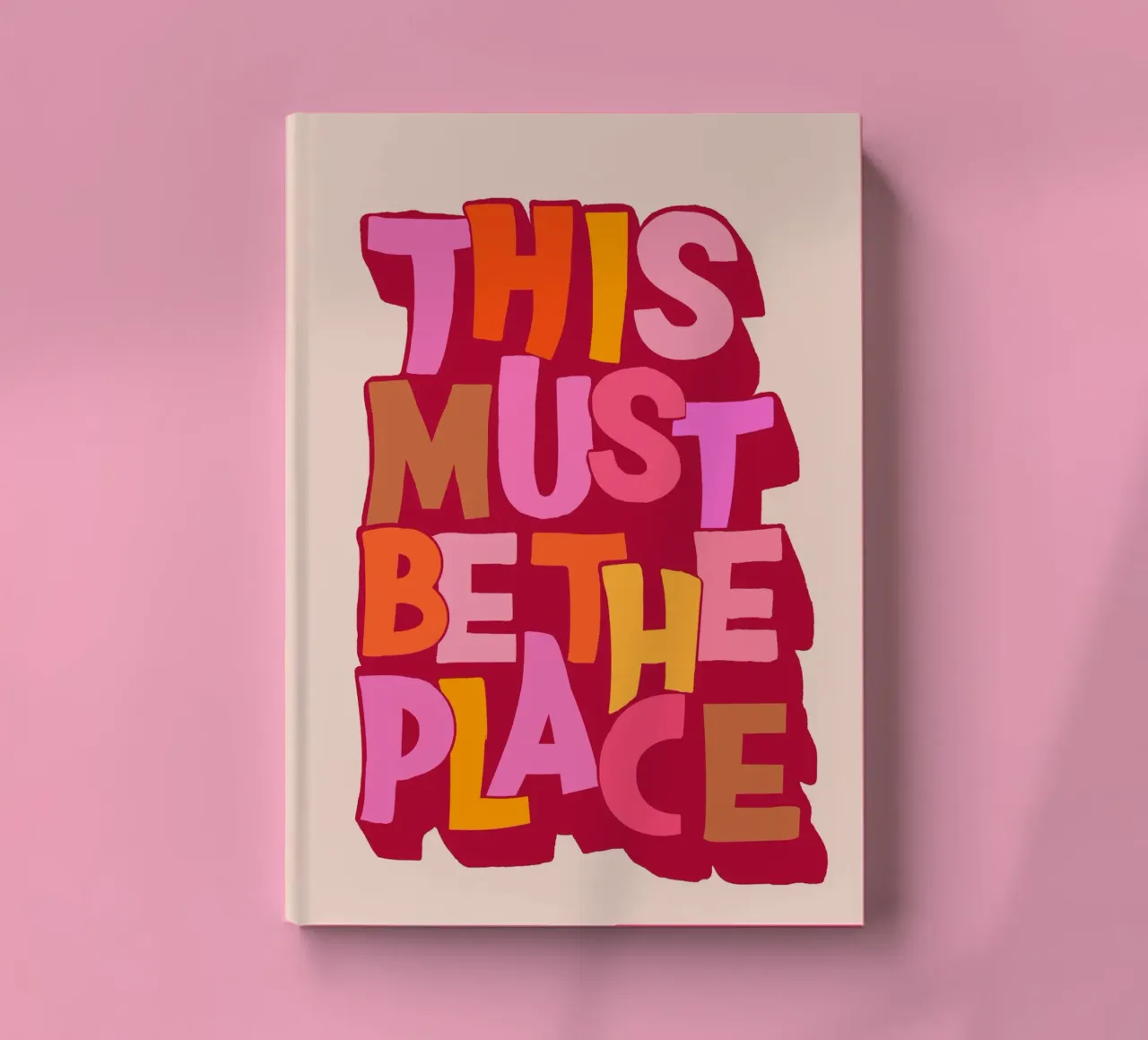 This Must Be The Place Retro Quote Print notebook by showmemars