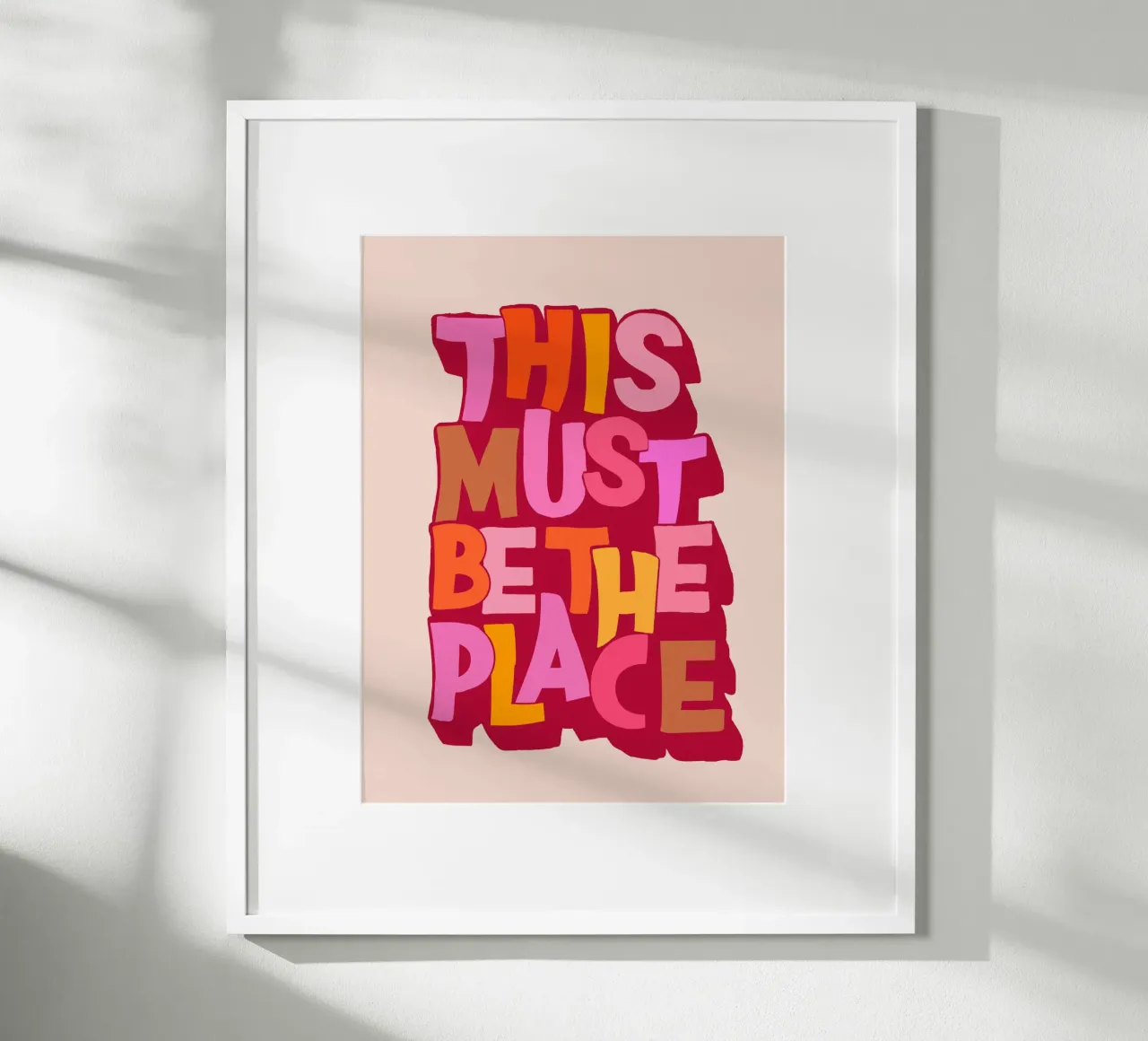 This Must Be The Place Retro Quote Print poster by showmemars